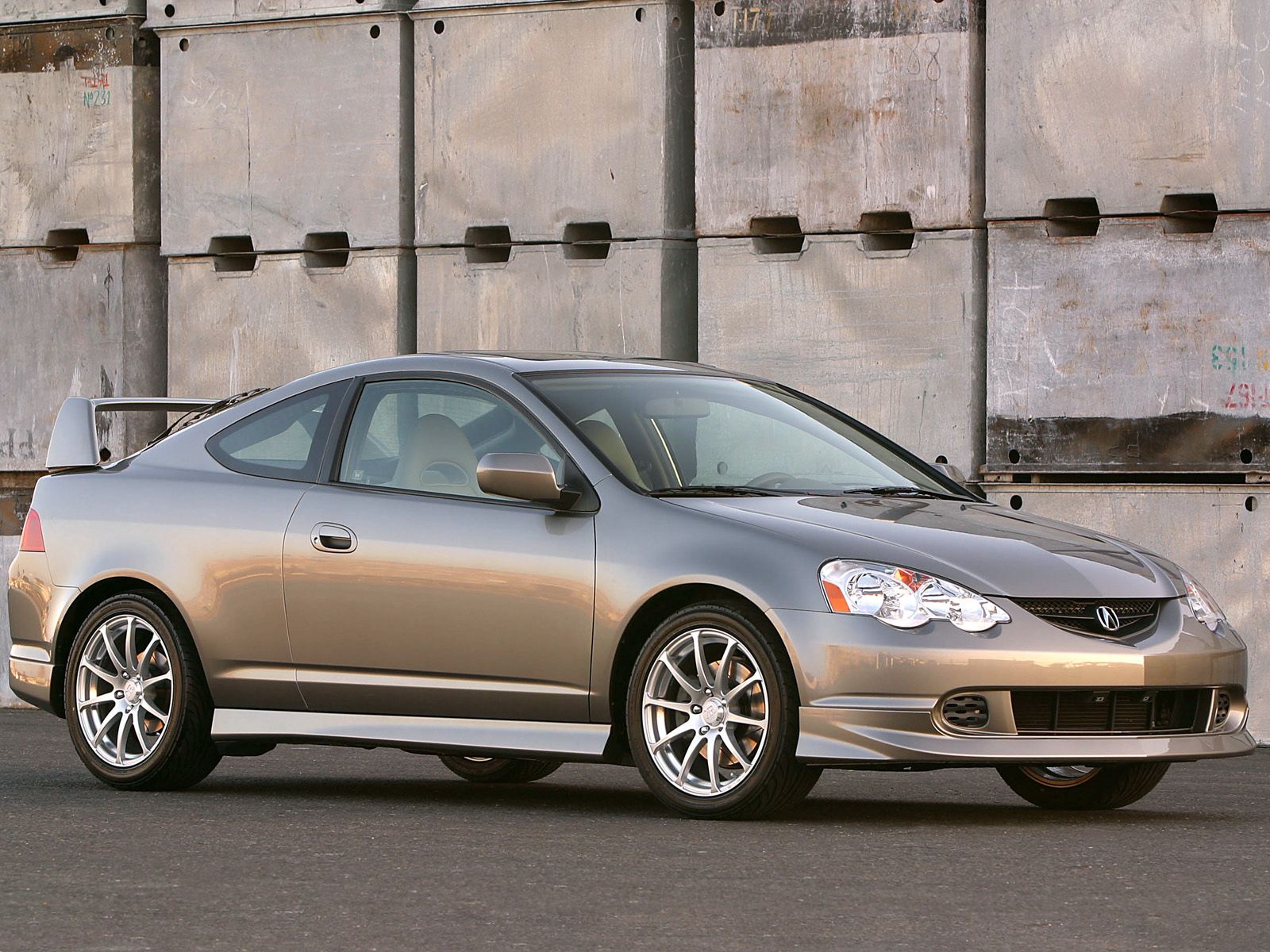 auto, acura, cars, asphalt, side view, style, rsx, 2005, metallic gray, grey metallic