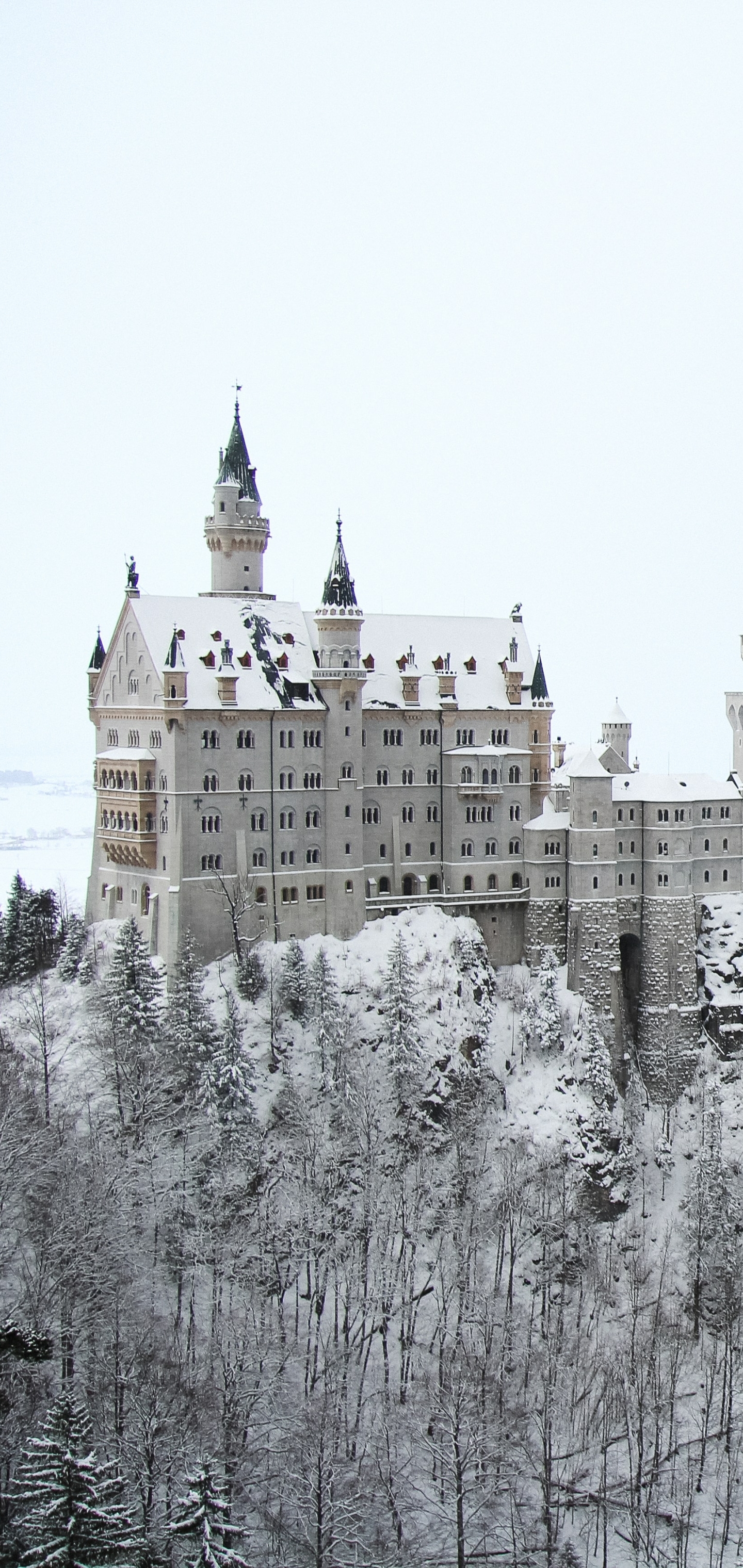 Скачать картинку Зима, Архитектура, Замки, Замок, Германия, Замок Нойшванштайн, Сделано Человеком в телефон бесплатно.