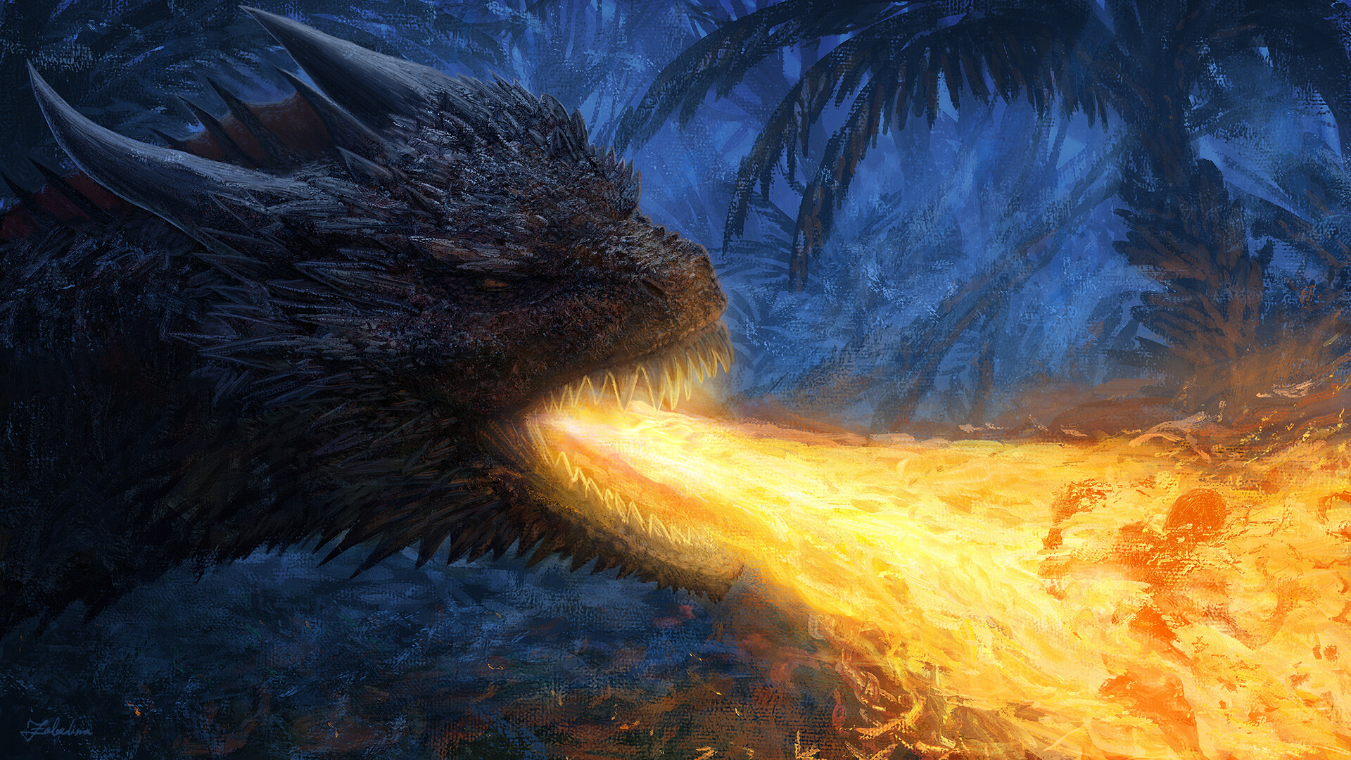 Free download wallpaper Fantasy, Fire, Dragon on your PC desktop