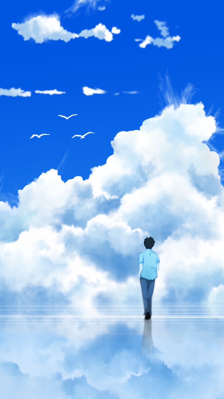 Download mobile wallpaper Anime, Cloud, Original for free.