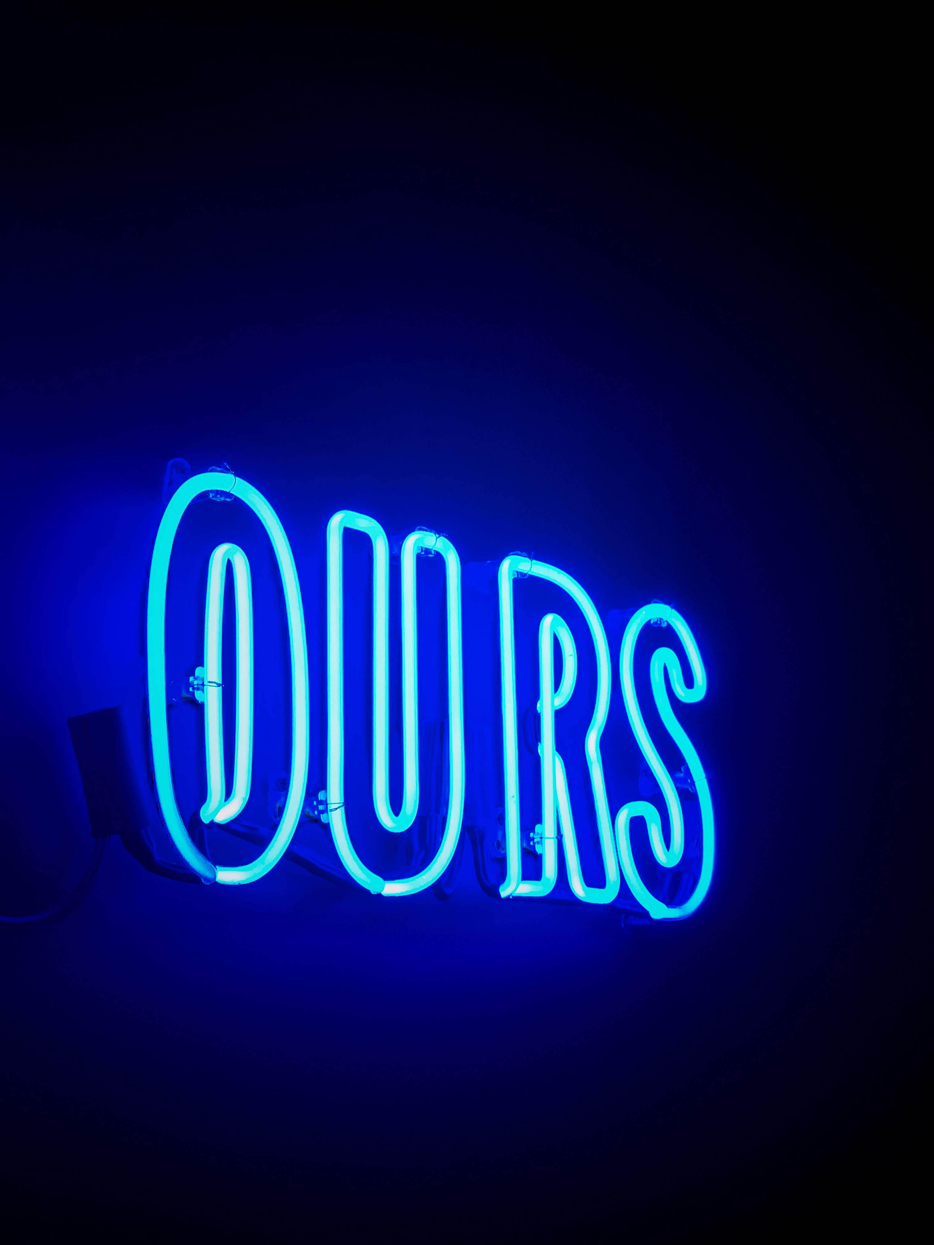 blue, words, shine, light, neon, inscription, sign, signboard, electricity