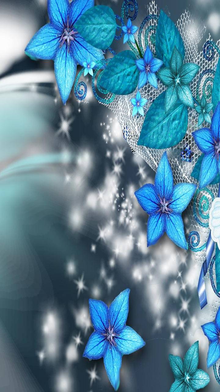 Descarga gratuita de fondo de pantalla para móvil de Flores, Flor, Artístico, Destellos, Flor Azul.
