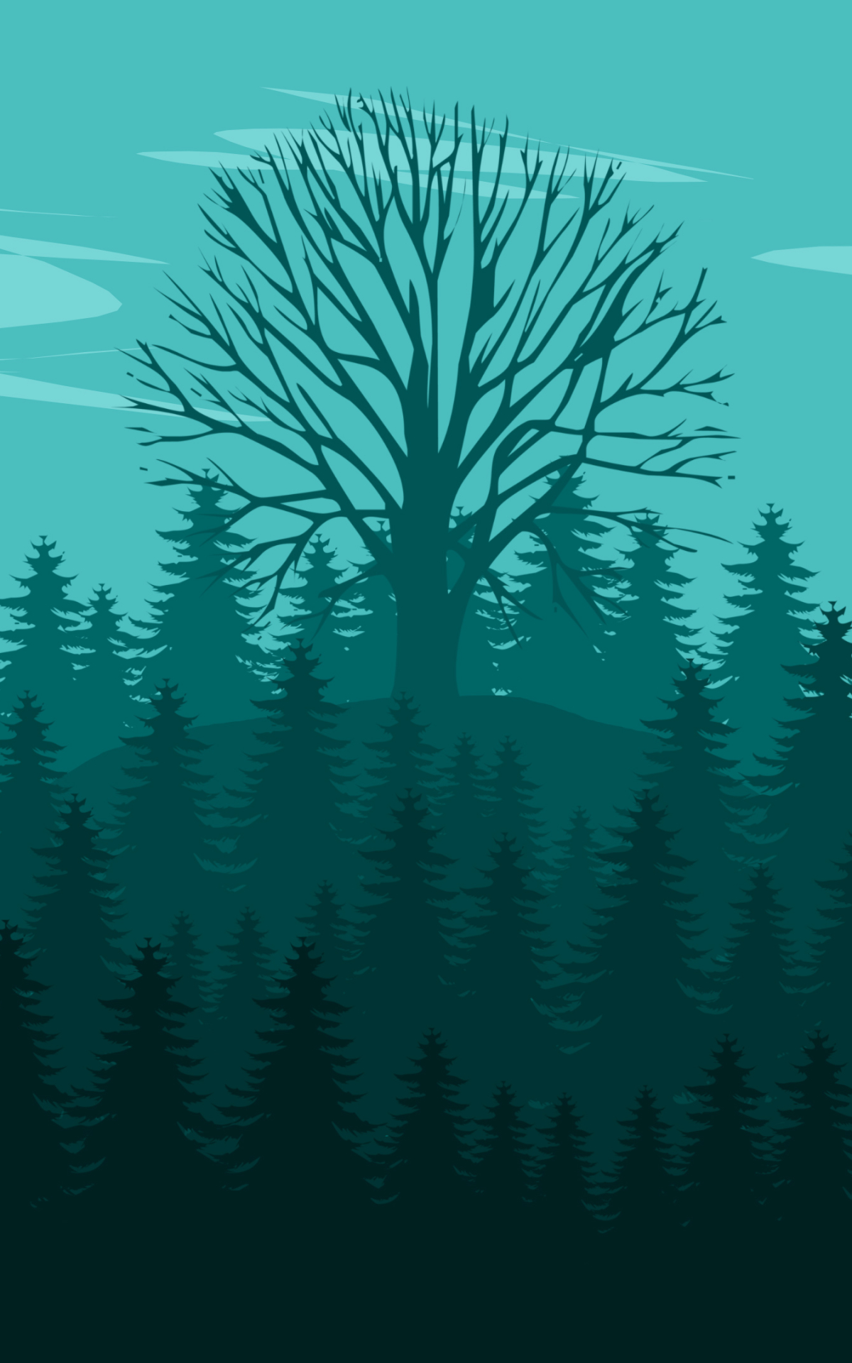 Handy-Wallpaper Landschaft, Wald, Künstlerisch kostenlos herunterladen.