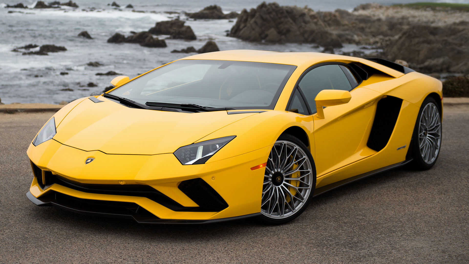 Download mobile wallpaper Lamborghini, Car, Supercar, Vehicles, Yellow Car, Lamborghini Aventador S for free.