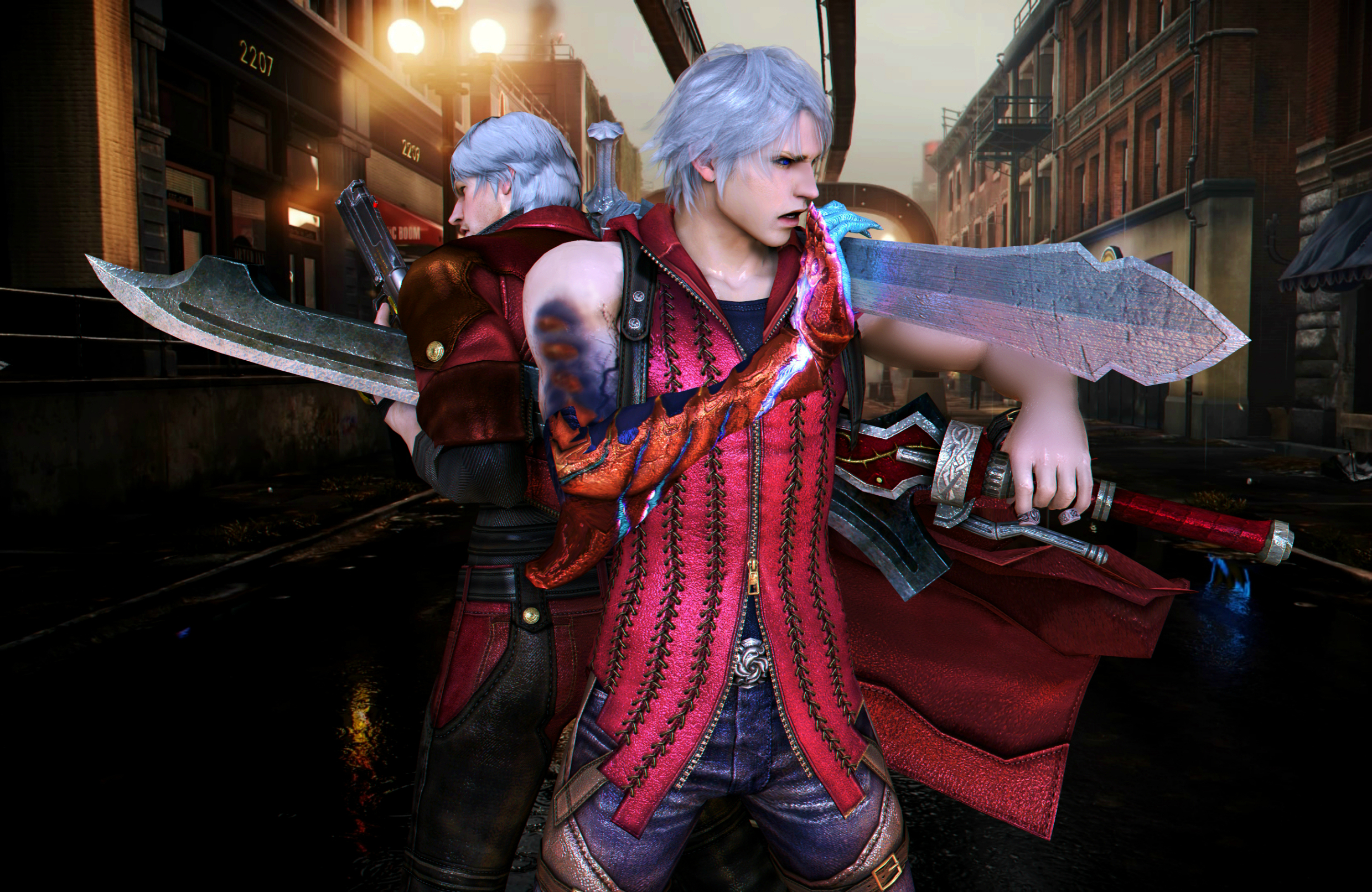 Download mobile wallpaper Devil May Cry, Video Game, Nero (Devil May Cry), Dante (Devil May Cry), Devil May Cry 4 for free.