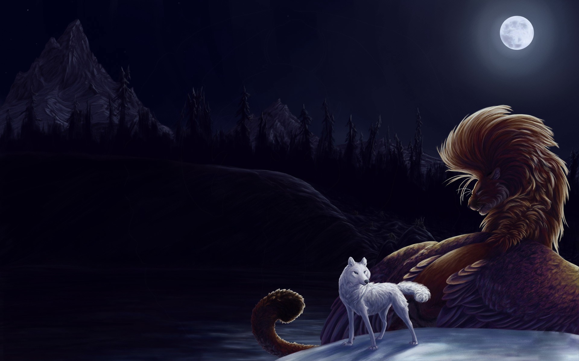 Free download wallpaper Fantasy, Wolf, Fantasy Animals on your PC desktop