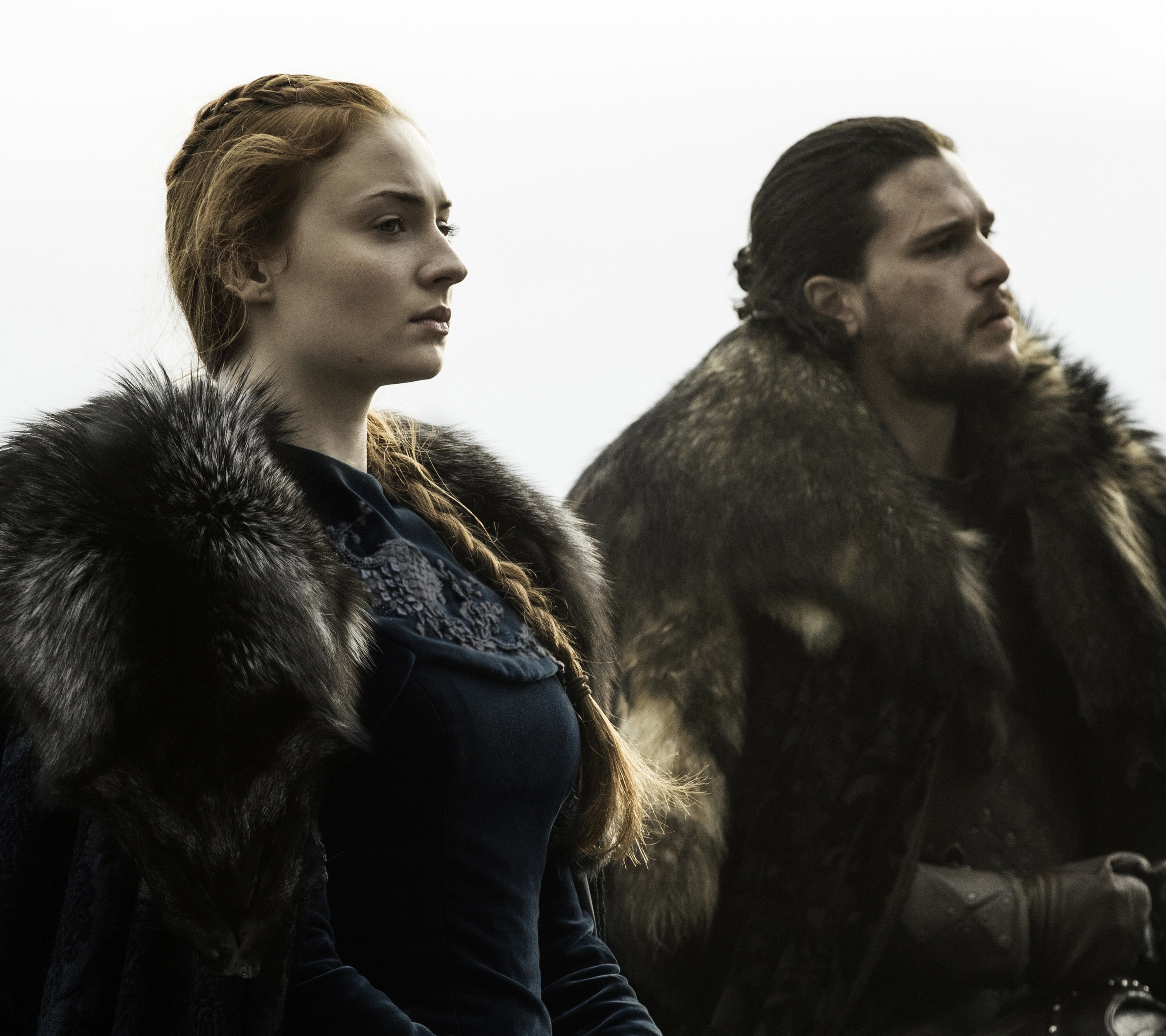 Download mobile wallpaper Game Of Thrones, Tv Show, Kit Harington, Jon Snow, Sansa Stark, Sophie Turner for free.