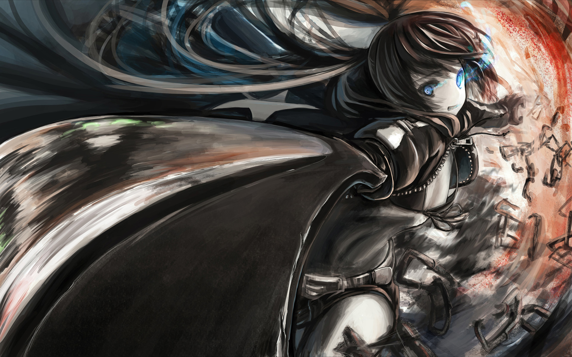 Free download wallpaper Anime, Black Rock Shooter on your PC desktop