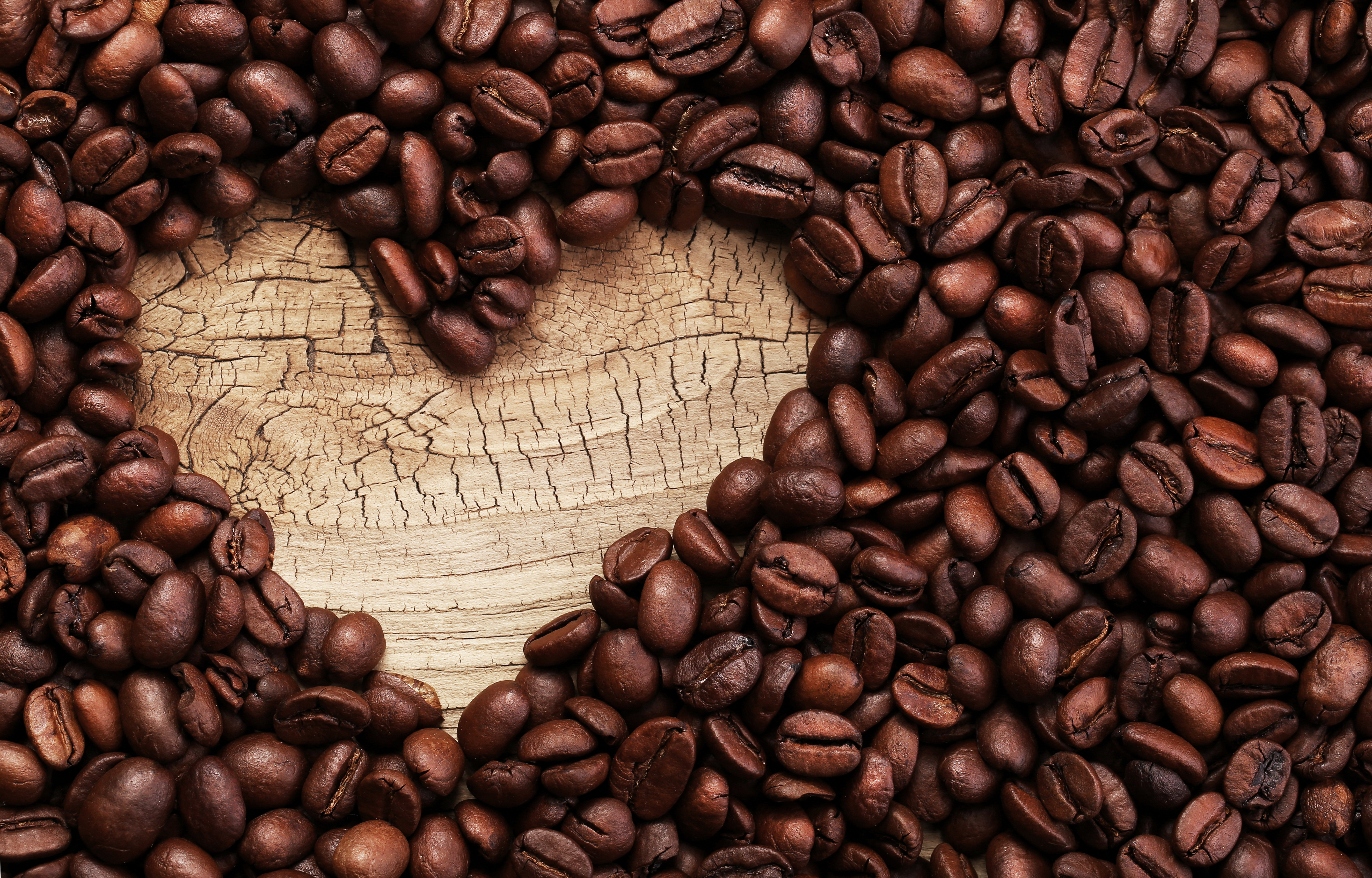 Download mobile wallpaper Heart, Artistic, Coffee Beans, Heart Shaped for free.