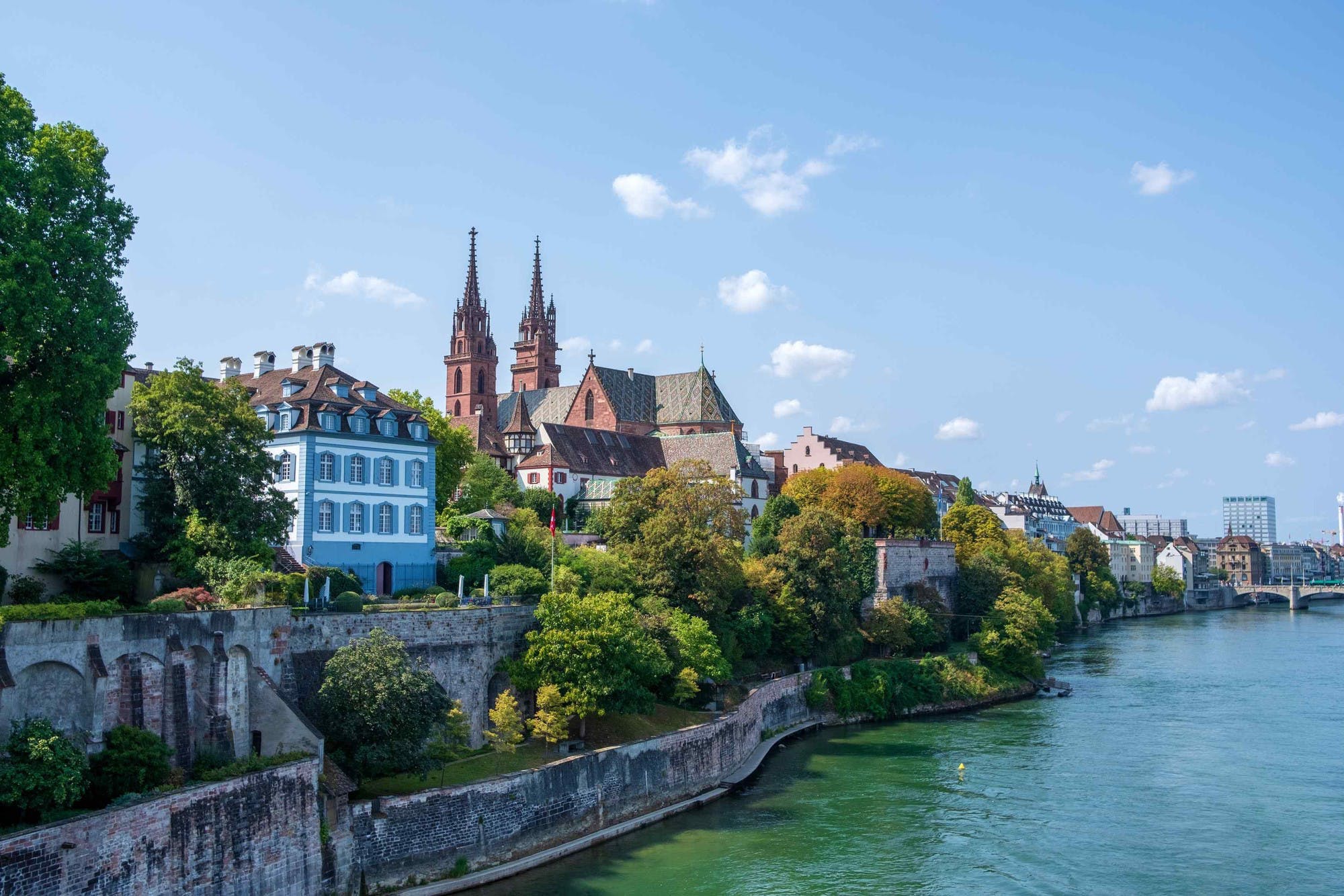 Laden Sie das Städte, Gebäude, Fluss, Schweiz, Menschengemacht, Großstadt, Basel-Bild kostenlos auf Ihren PC-Desktop herunter