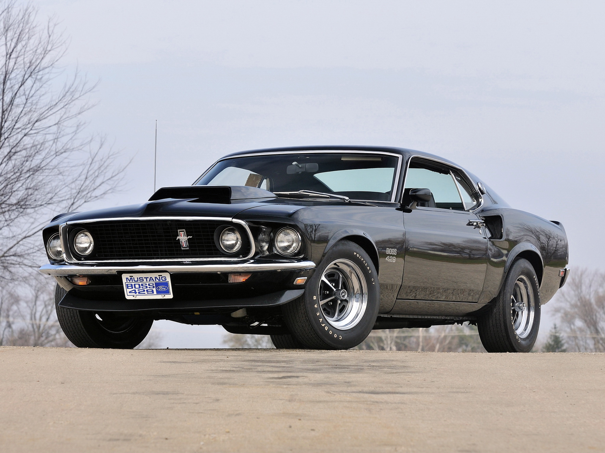 Free download wallpaper Ford, Car, Muscle Car, Fastback, Vehicles, Black Car, Ford Mustang Boss 429 on your PC desktop