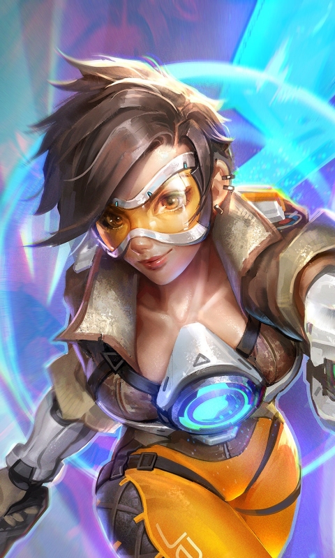 Скачати мобільні шпалери Відеогра, Надзор, Tracer (Overwatch) безкоштовно.