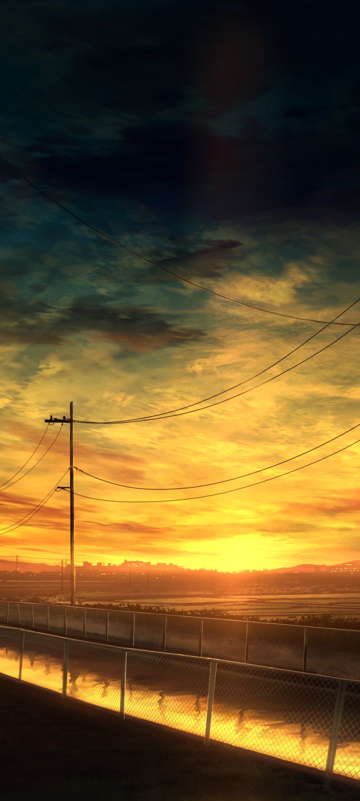 Download mobile wallpaper Anime, Sunset for free.