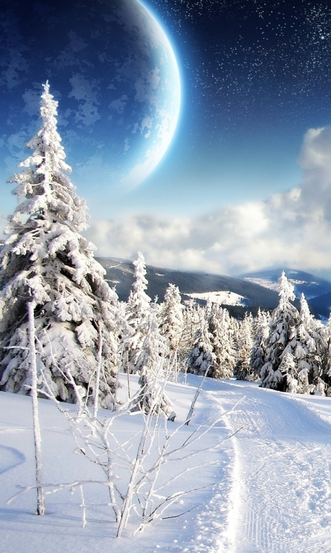 Baixar papel de parede para celular de Neve, Terra/natureza, Mundo Imaginario gratuito.