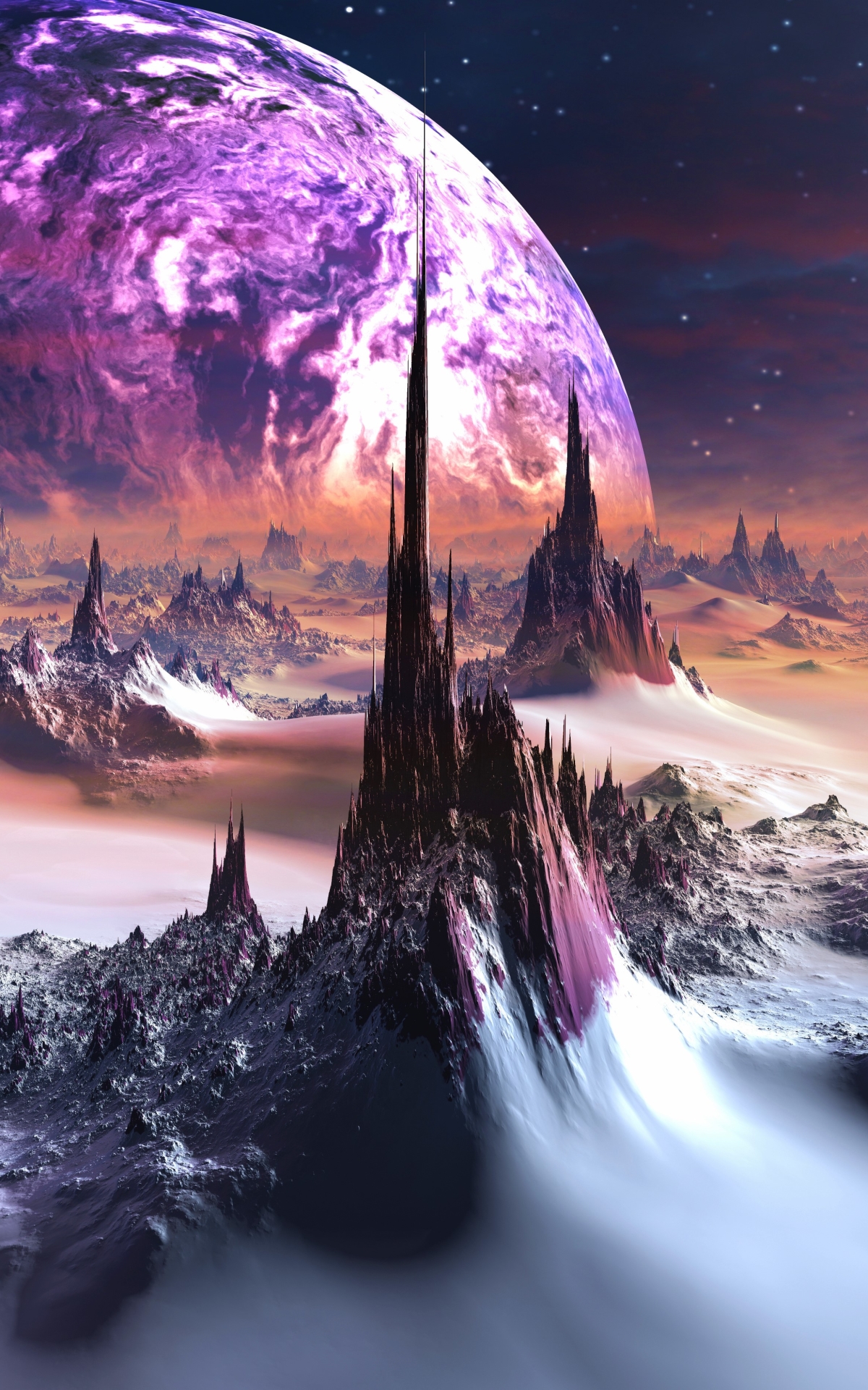 Handy-Wallpaper Landschaft, Platz, Planet, Science Fiction, Weltraum kostenlos herunterladen.