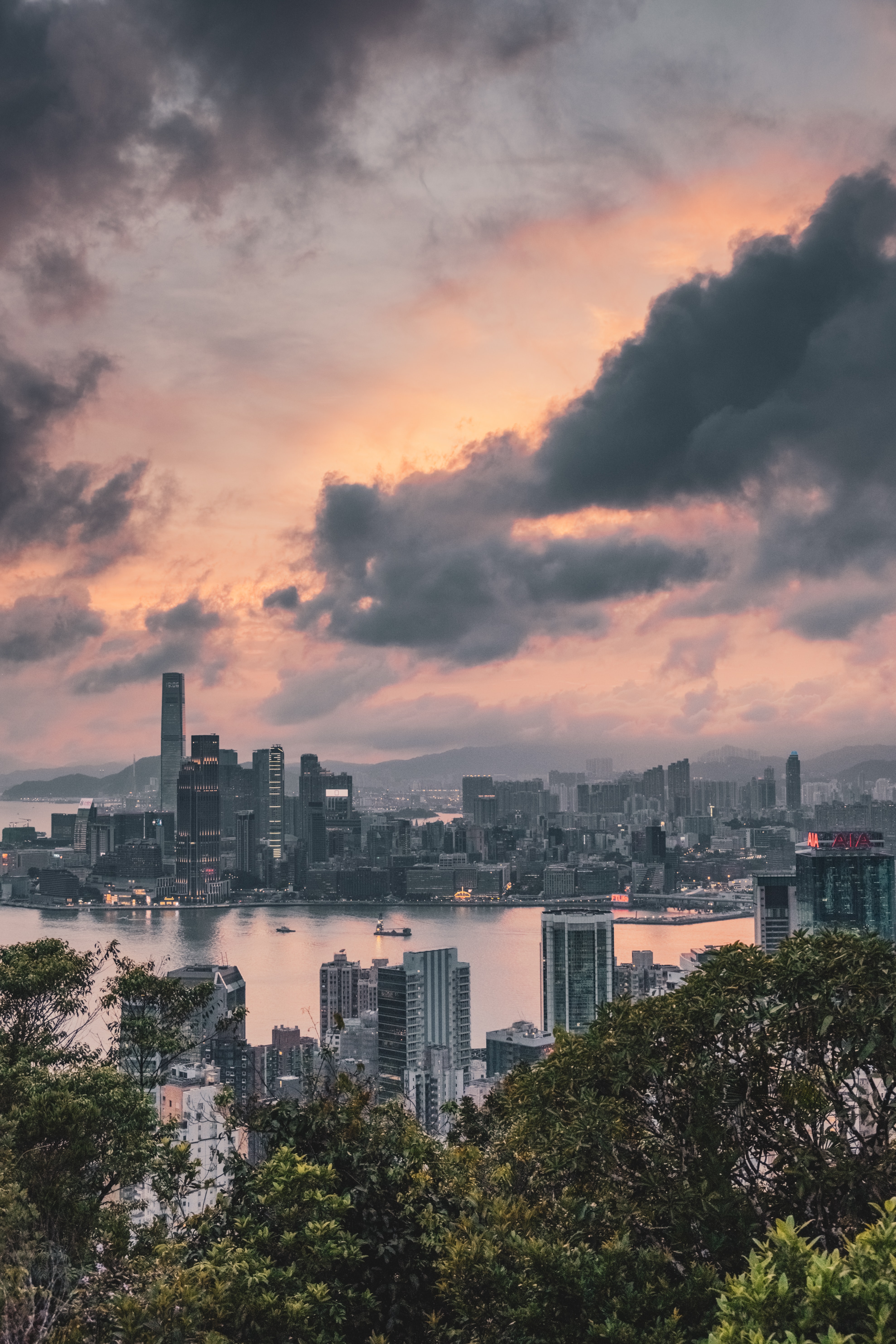 無料モバイル壁紙都市, 海, 市, 建物, 高層ビル, 高 層 ビル, 香港, アーキテクチャをダウンロードします。