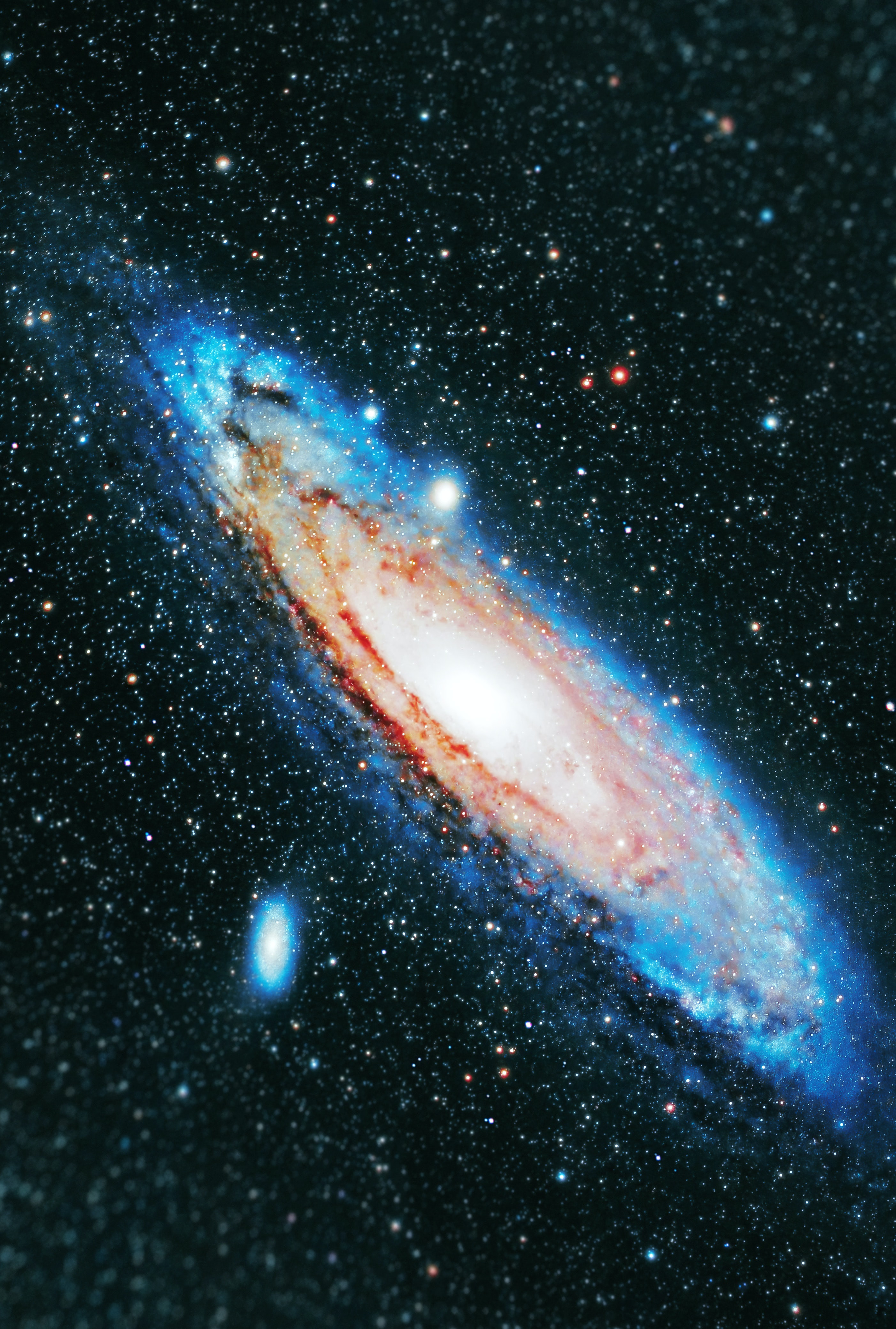 136804 Bild herunterladen universum, sterne, galaxis, galaxy, glühen, glow - Hintergrundbilder und Bildschirmschoner kostenlos