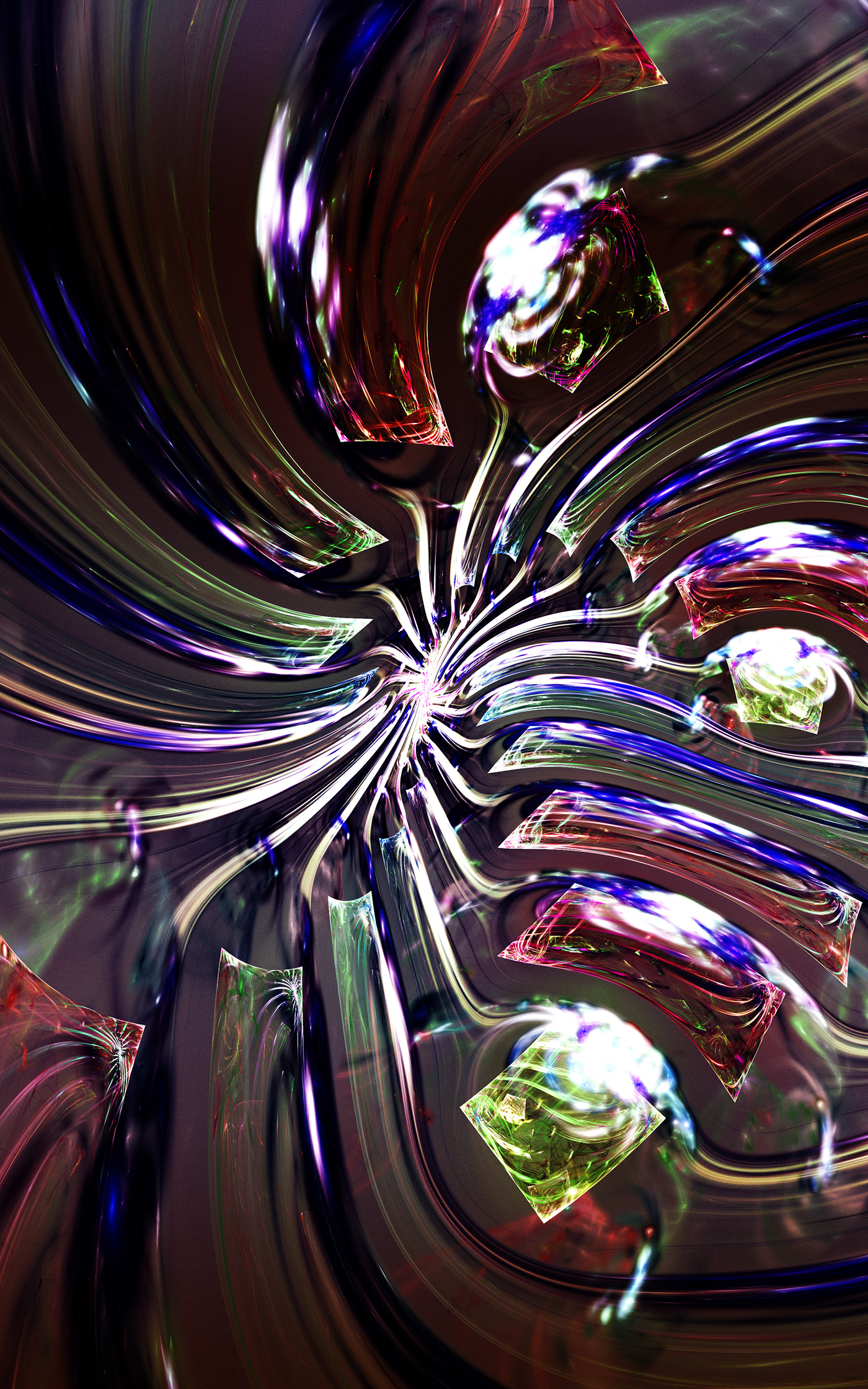 abstract, bright, fractal, confused, intricate, shards, smithereens