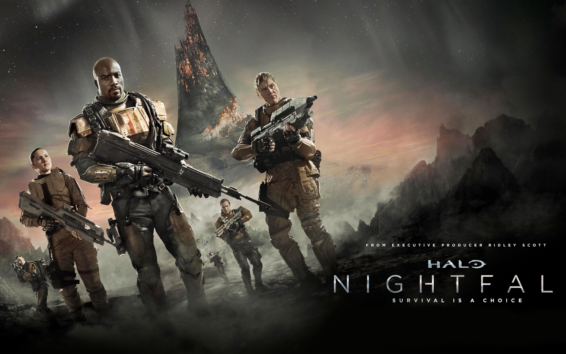 Laden Sie Halo: Nightfall HD-Desktop-Hintergründe herunter