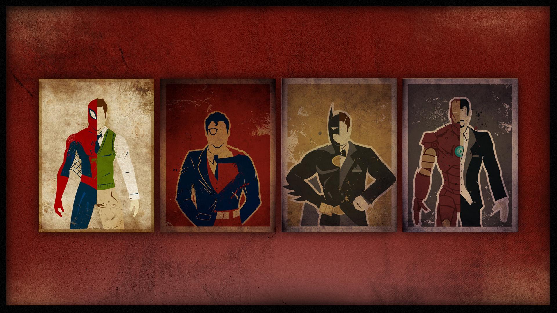Free download wallpaper Spider Man, Batman, Iron Man, Superman, Crossover, Comics, Dc Comics on your PC desktop