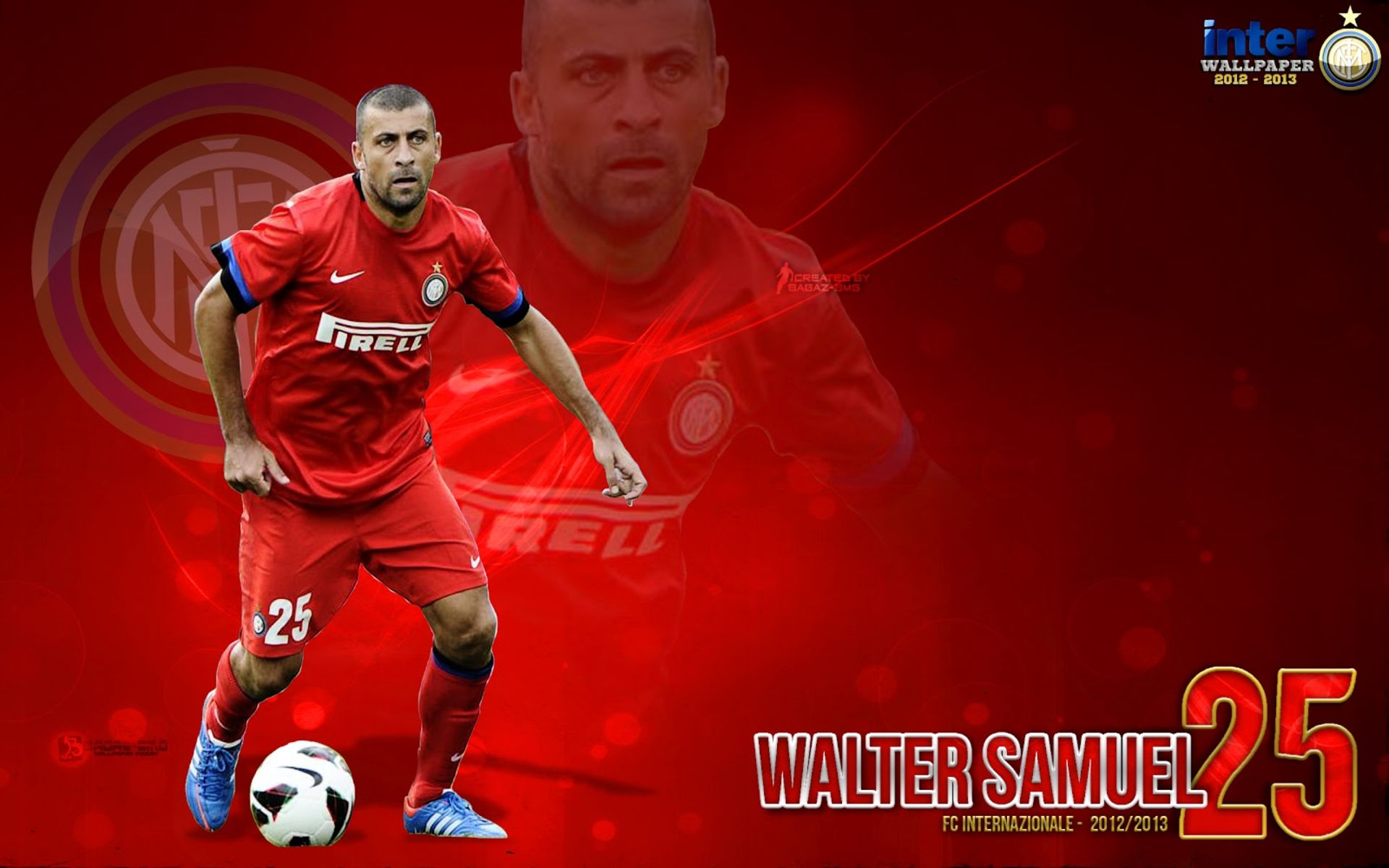 Free download wallpaper Sports, Soccer, Inter Milan, Walter Samuel on your PC desktop
