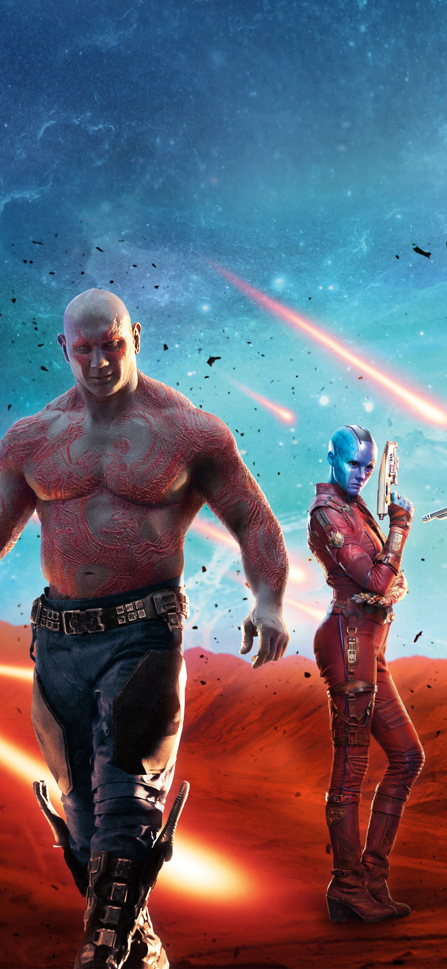 Download mobile wallpaper Movie, Drax The Destroyer, Nebula (Marvel Comics), Guardians Of The Galaxy Vol 2 for free.