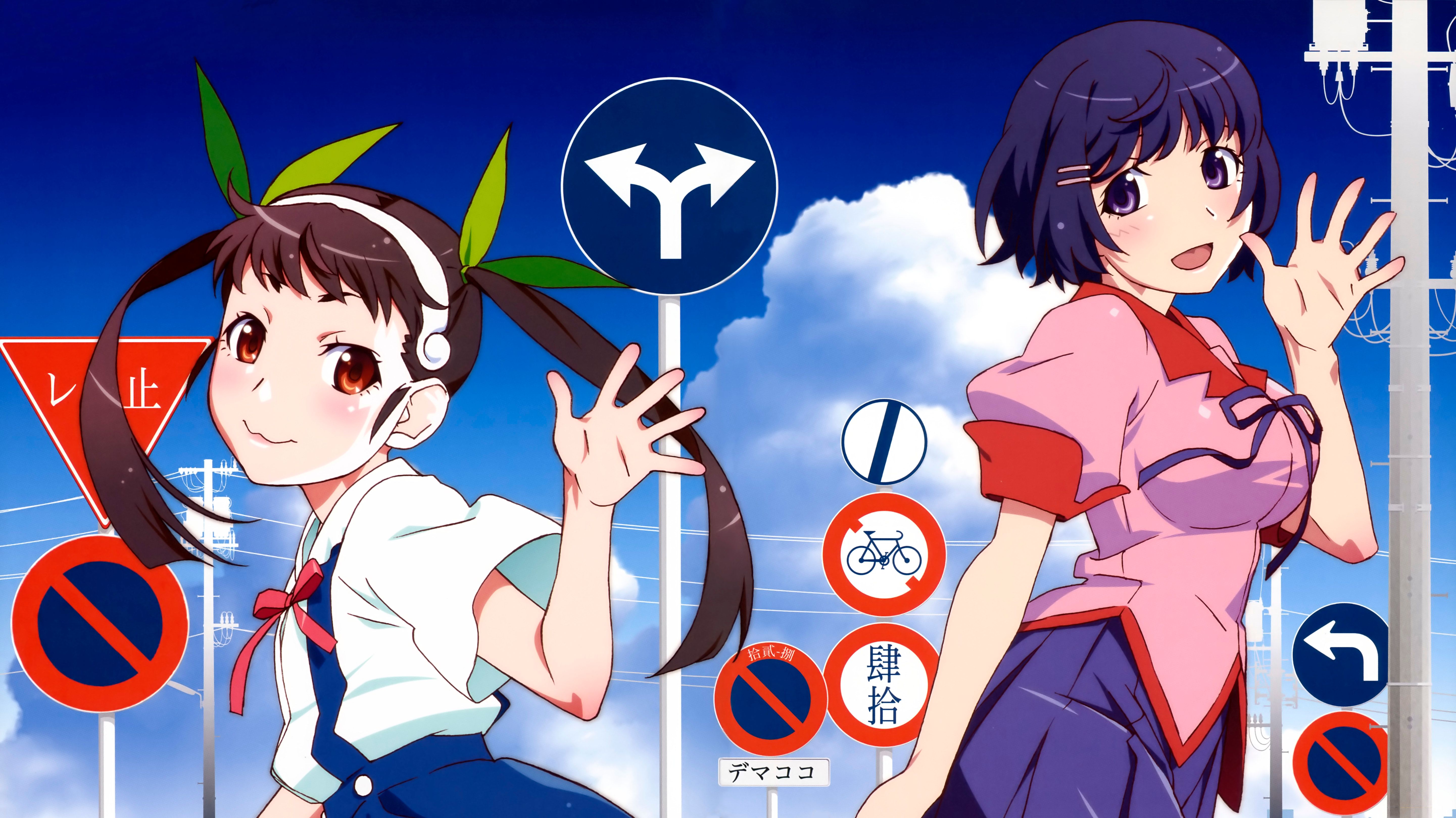 Baixar papel de parede para celular de Anime, Monogatari (Série), Mayoi Hachikuji, Tsubasa Hanekawa gratuito.