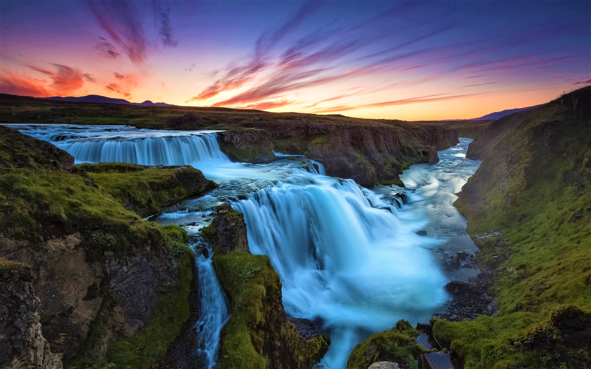 Laden Sie das Wasserfälle, Wasserfall, Fluss, Gebirge, Erde/natur-Bild kostenlos auf Ihren PC-Desktop herunter