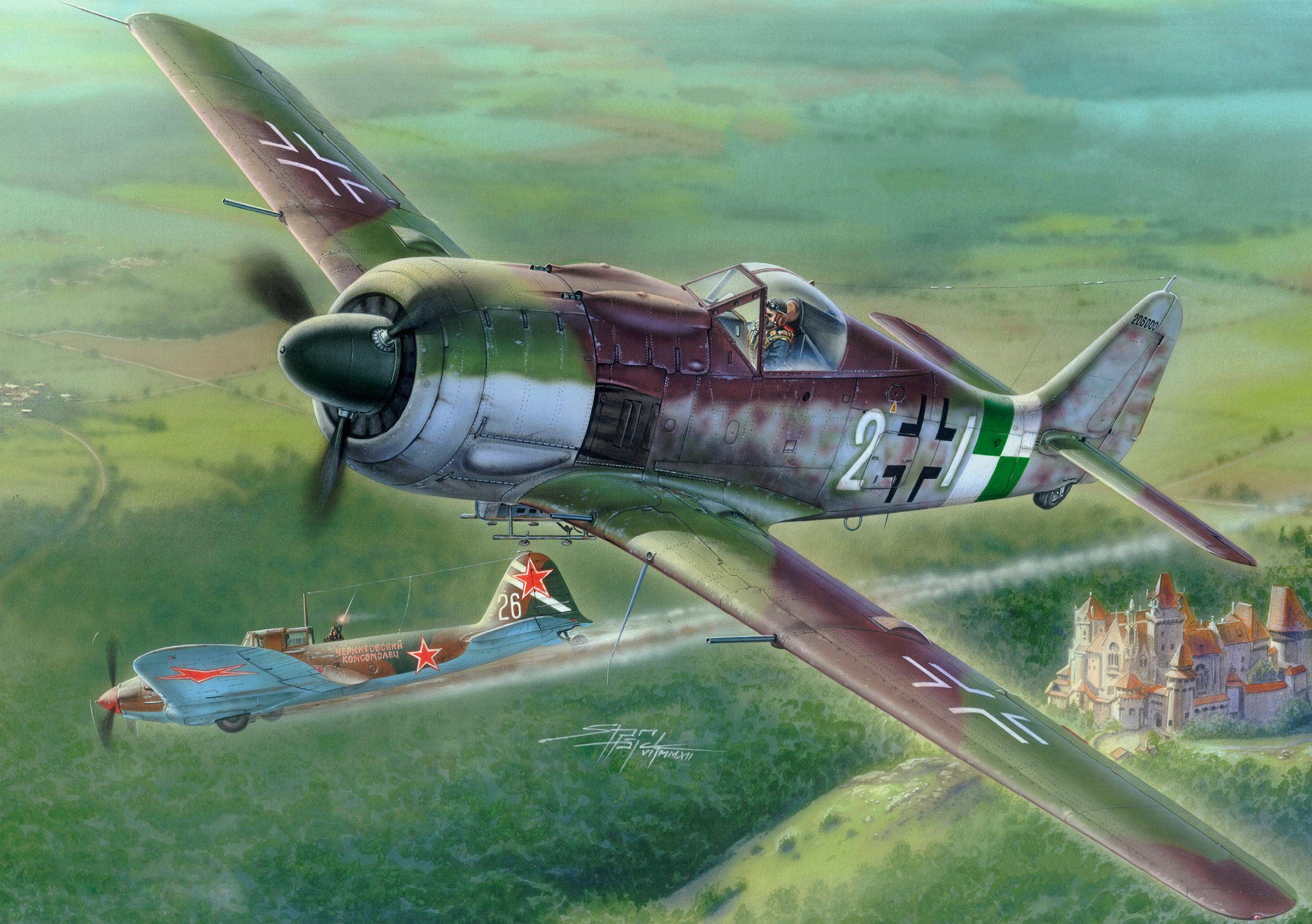 military, focke wulf fw 190, aircraft, luftwaffe, warplane, military aircraft