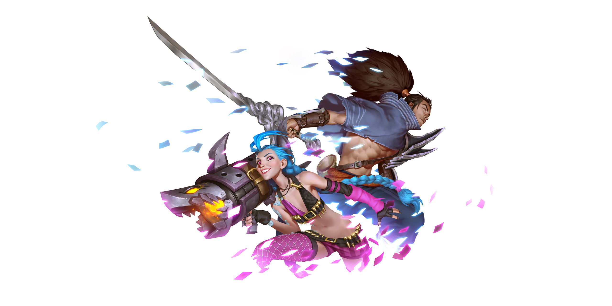 Download mobile wallpaper Video Game, Yasuo (League Of Legends), Jinx (League Of Legends), Legends Of Runeterra for free.