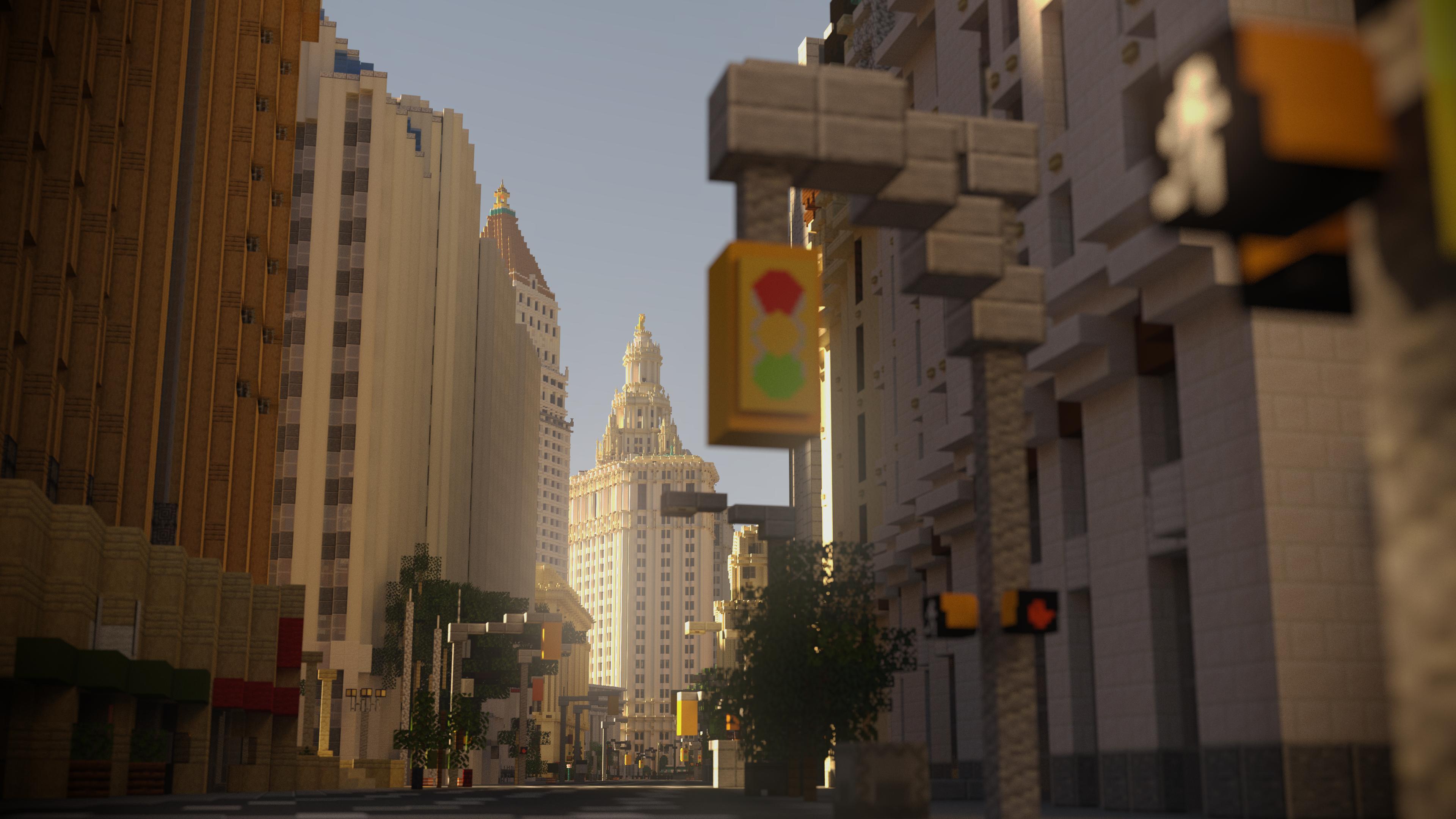 Descarga gratuita de fondo de pantalla para móvil de Minecraft, Ciudad, Edificio, Nueva York, Videojuego.