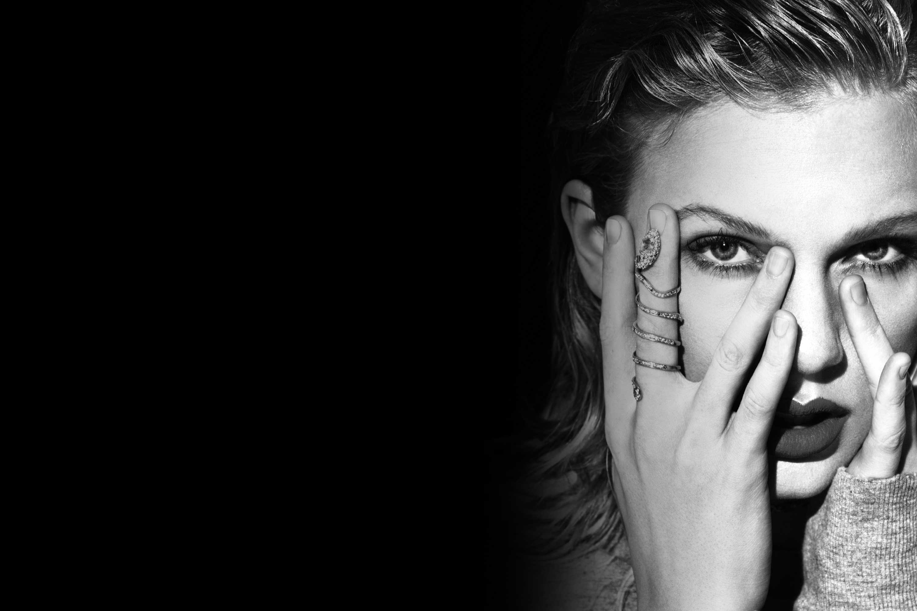 Download mobile wallpaper Music, Black & White, Taylor Swift for free.
