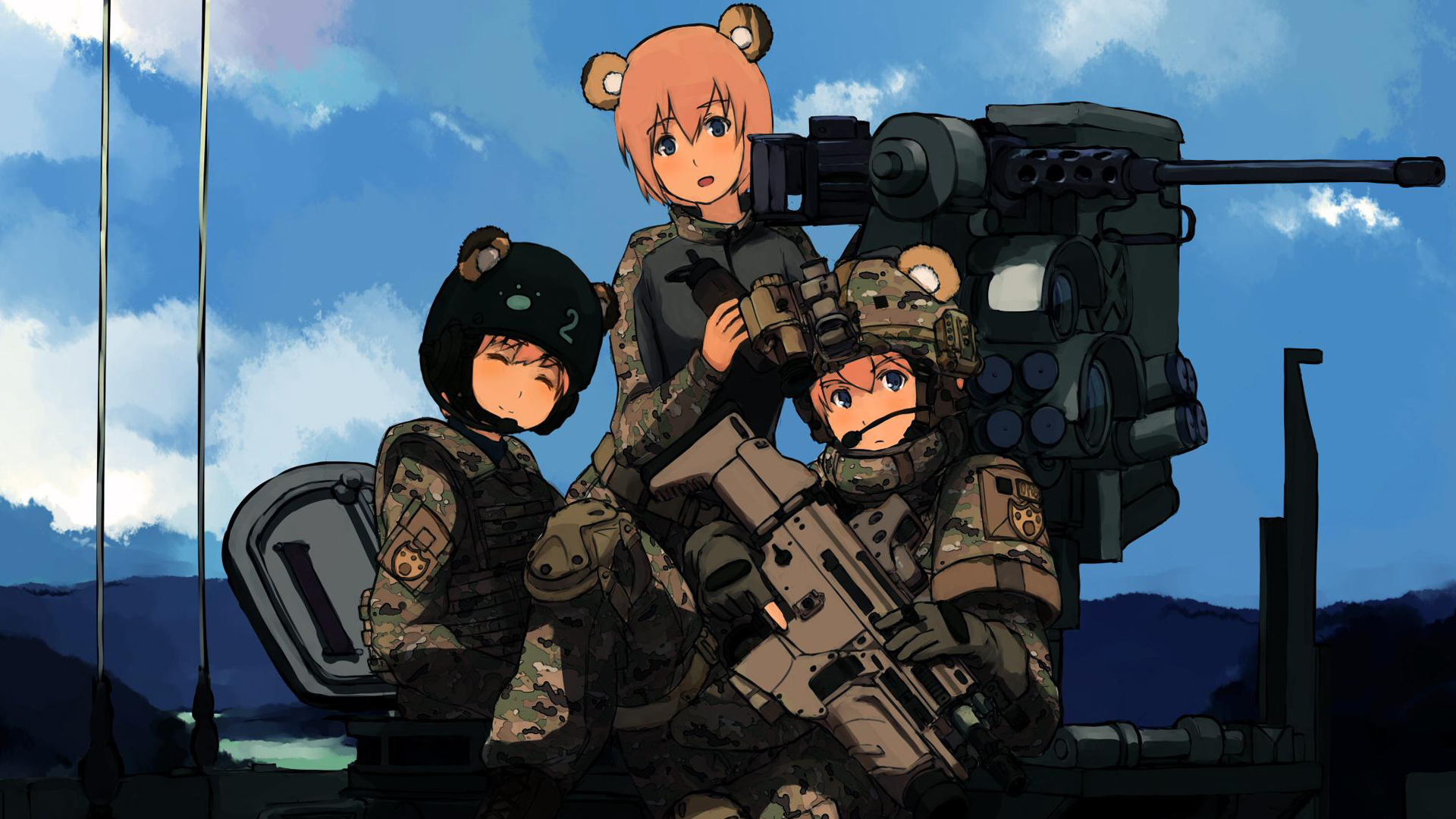 Baixe gratuitamente a imagem Anime, Arma, Militar, Orelhas De Animais na área de trabalho do seu PC
