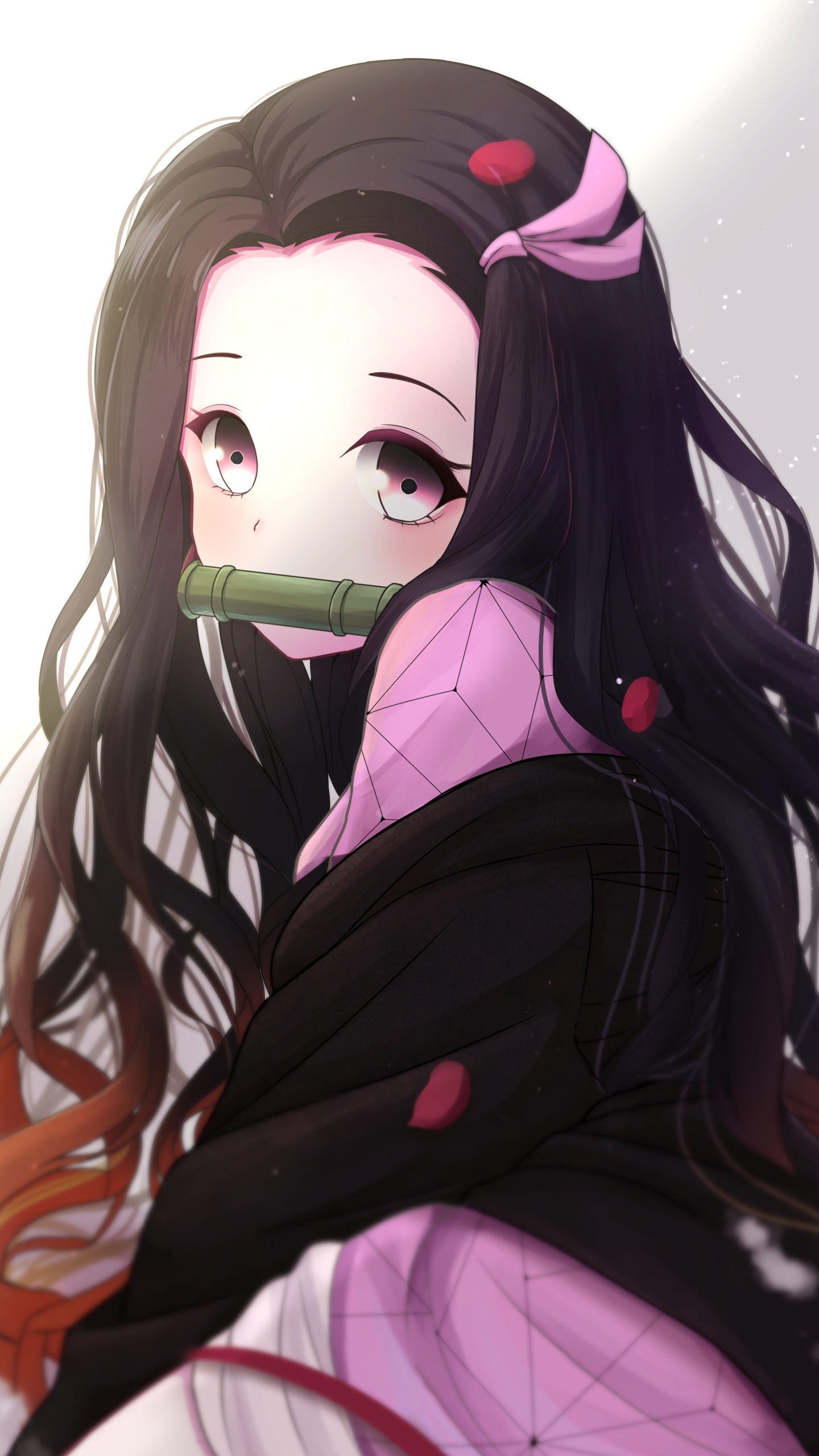 Handy-Wallpaper Animes, Nezuko Kamado, Demon Slayer kostenlos herunterladen.