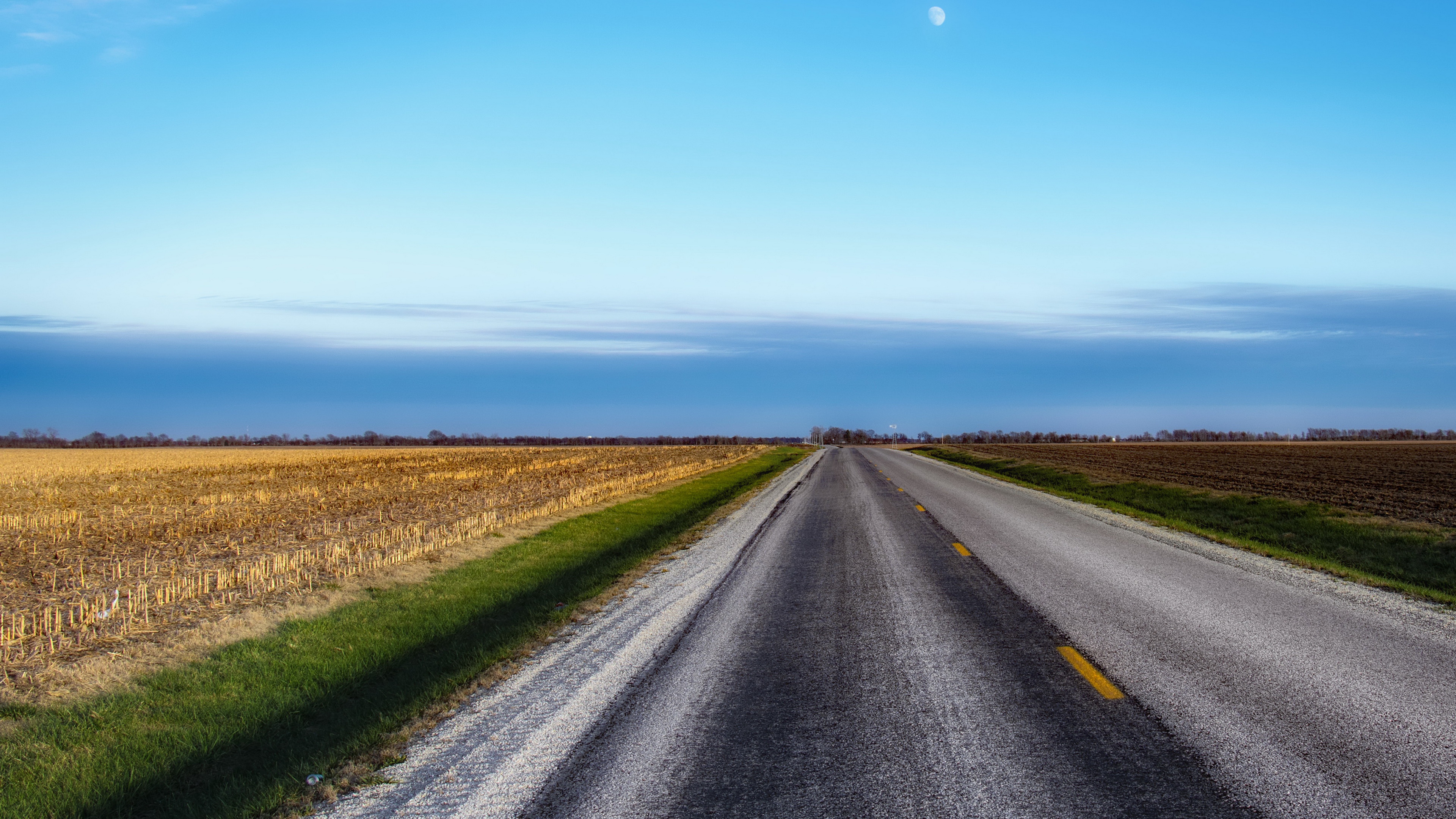 Descarga gratuita de fondo de pantalla para móvil de Cielo, Horizonte, Campo, Carretera, Hecho Por El Hombre.