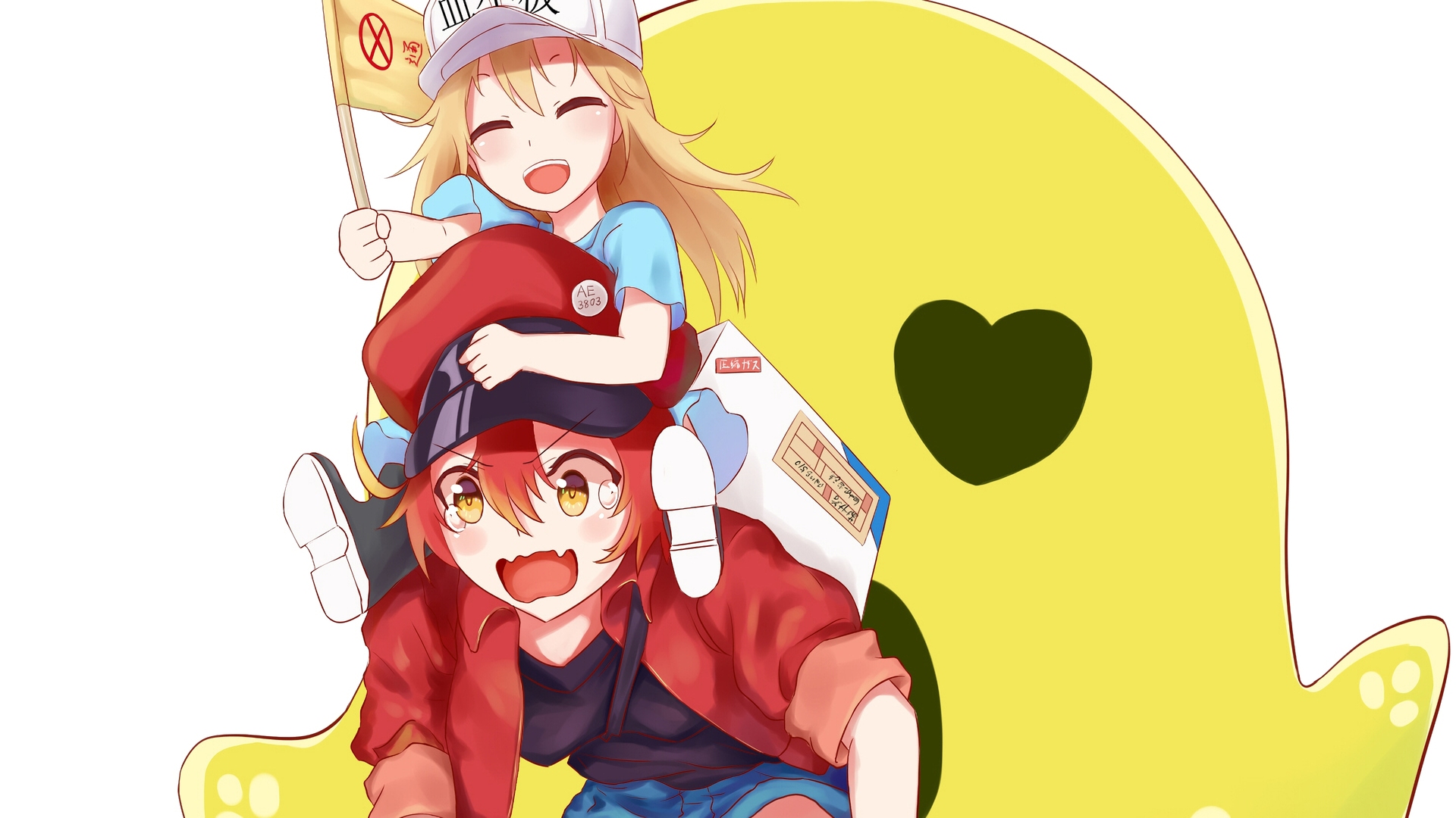 anime, cells at work!, ae3803 (cells at work), platelet (cells at work!)
