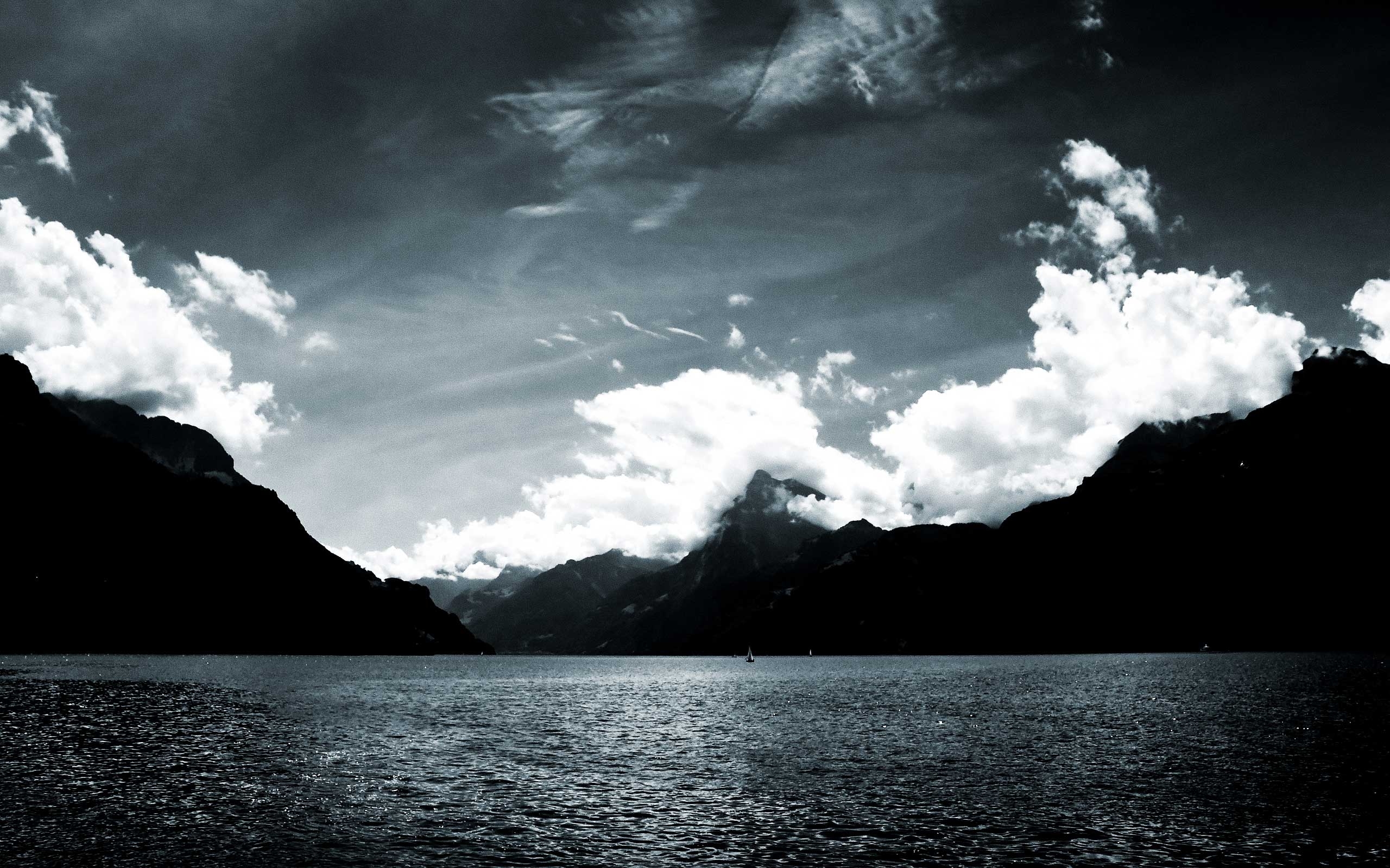 Free download wallpaper Mountains, Clouds, Lakes, Landscape on your PC desktop