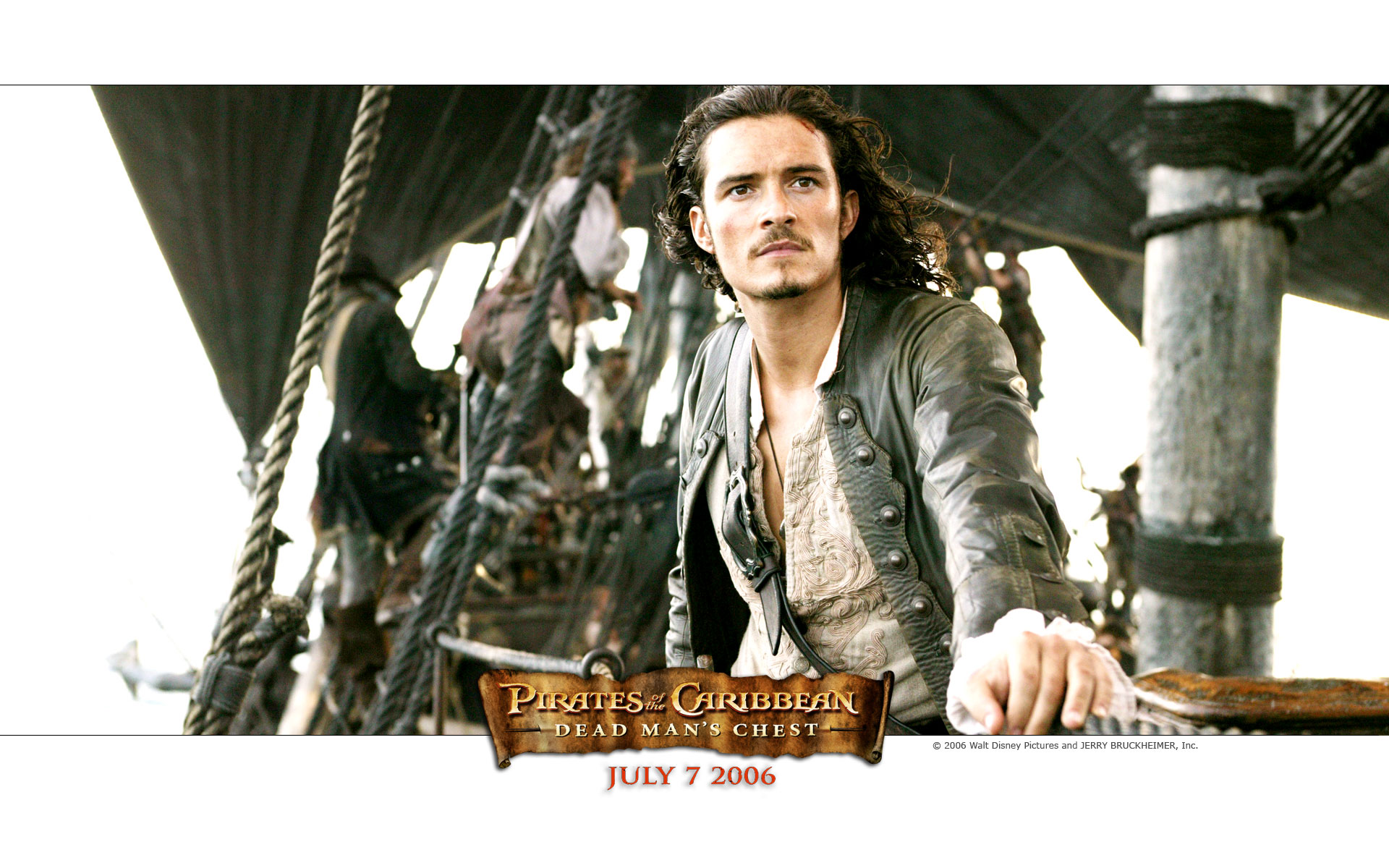 movie, pirates of the caribbean: dead man's chest, orlando bloom, will turner, pirates of the caribbean