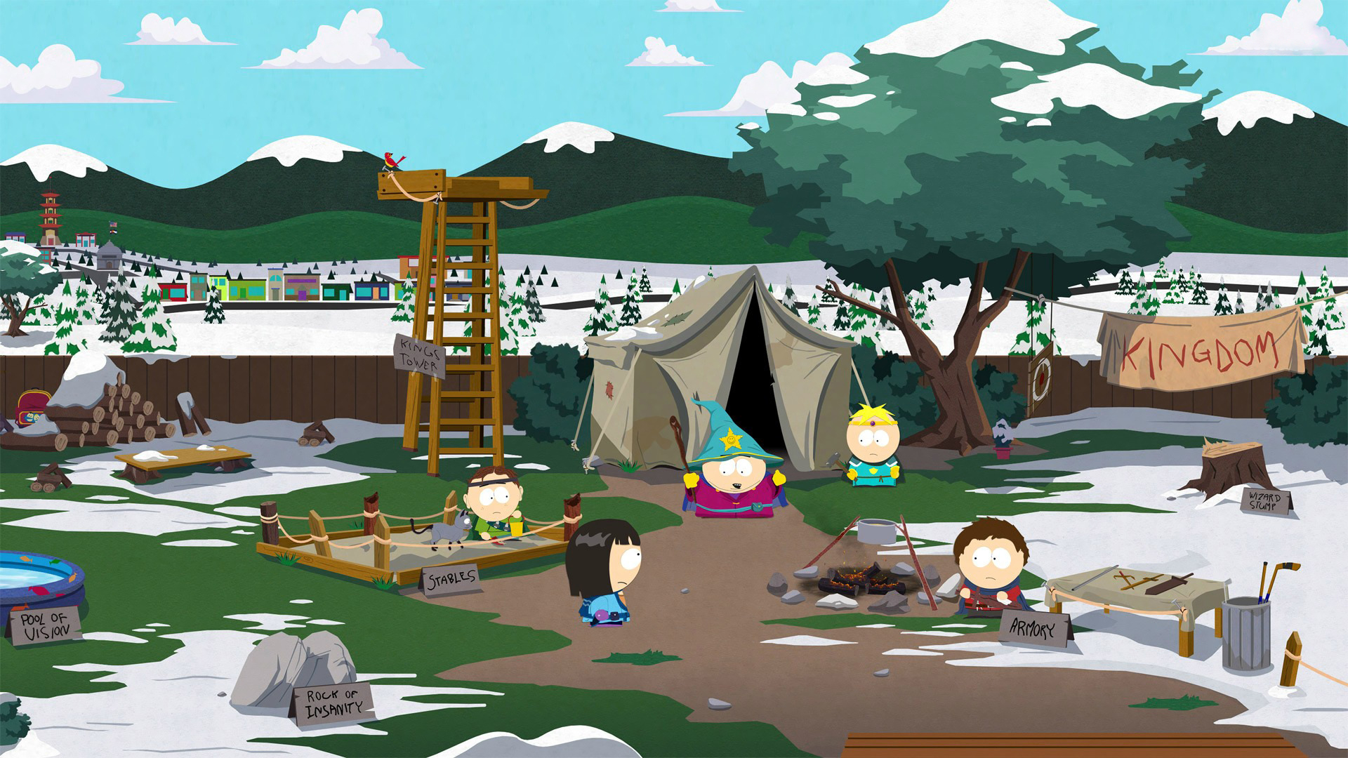 video game, south park: the stick of truth, butters stotch, clyde donovan, eric cartman, south park