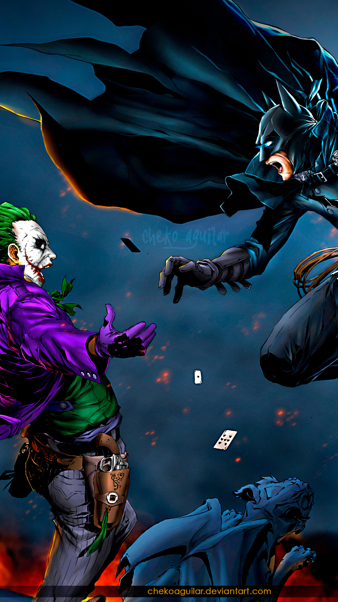 Handy-Wallpaper Batman, Joker, Comics, The Batman kostenlos herunterladen.