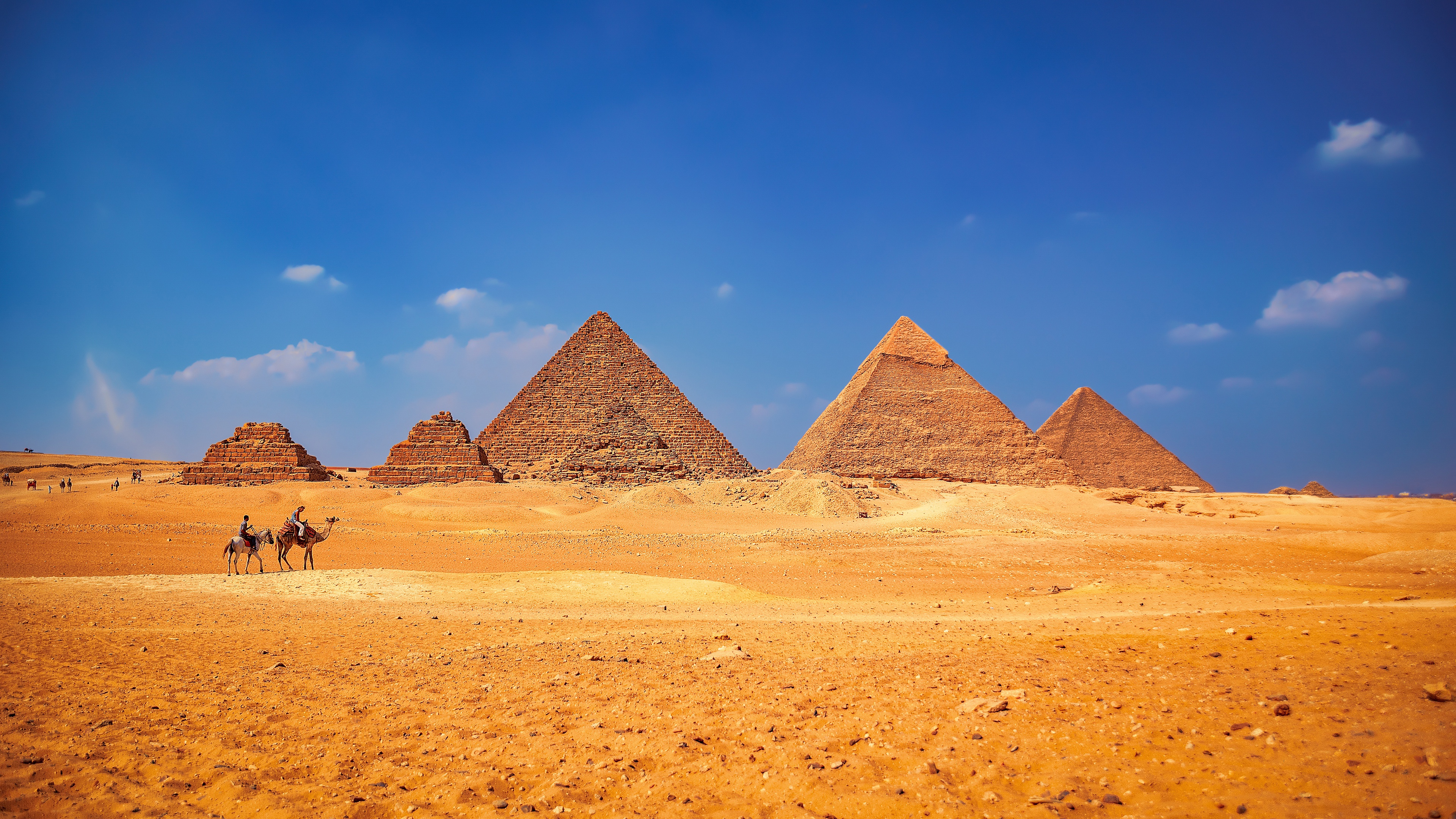 Téléchargez des papiers peints mobile Désert, Égypte, Pyramide, Le Sable, Construction Humaine gratuitement.