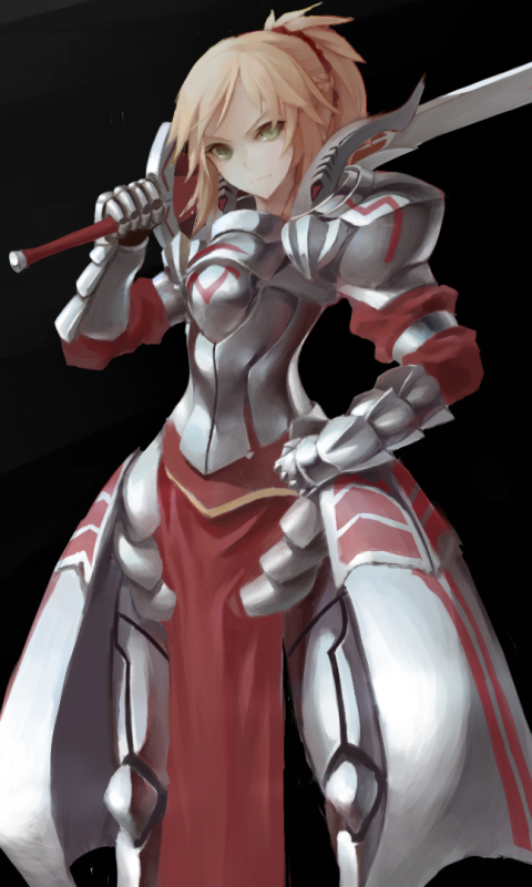 Descarga gratuita de fondo de pantalla para móvil de Animado, Fate/apocrypha, Mordred (Destino/apócrifos), Sable De Rojo (Fate/apocrypha), Serie Del Destino.