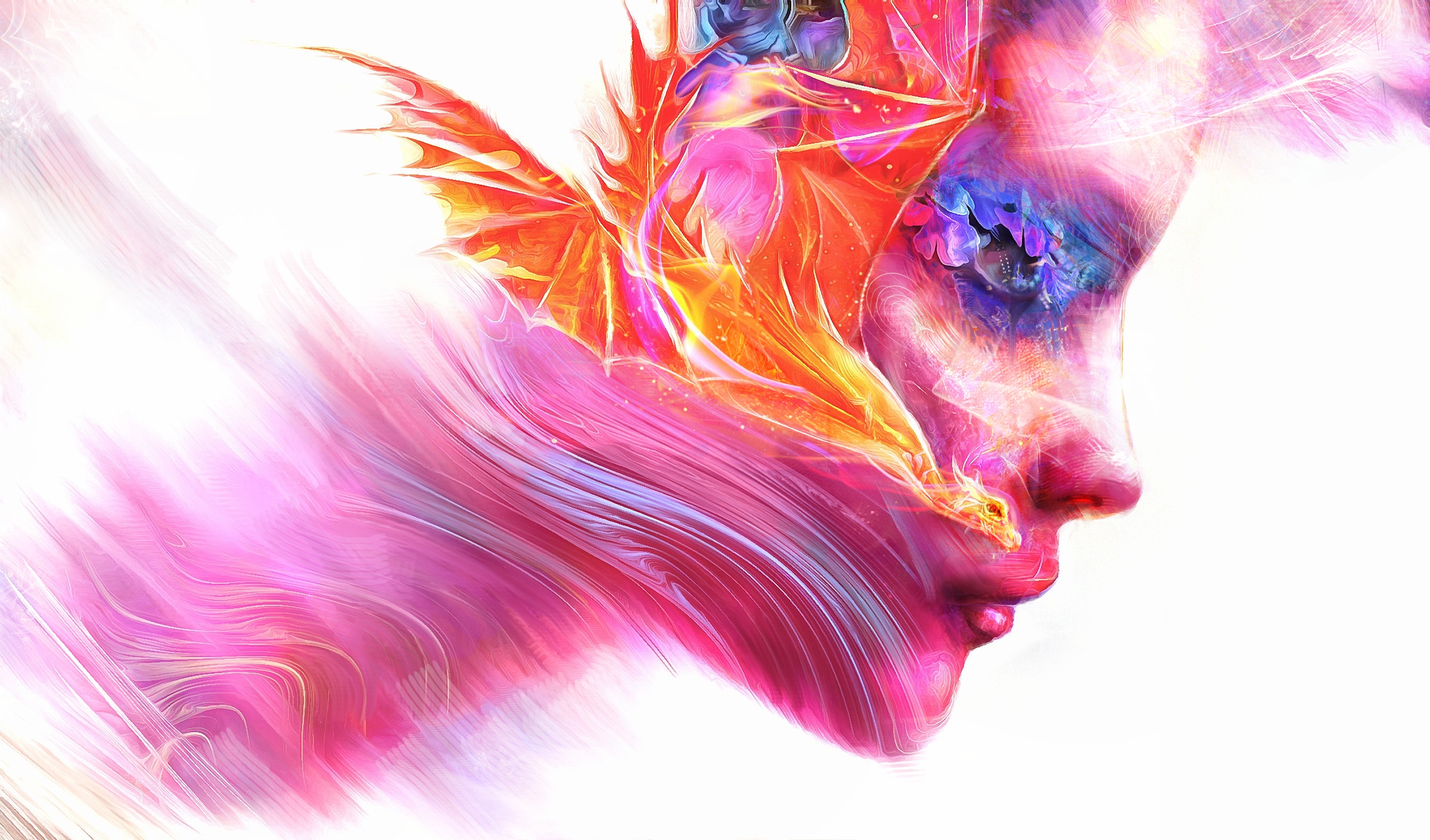 Free download wallpaper Colors, Colorful, Artistic, Profile, Face on your PC desktop