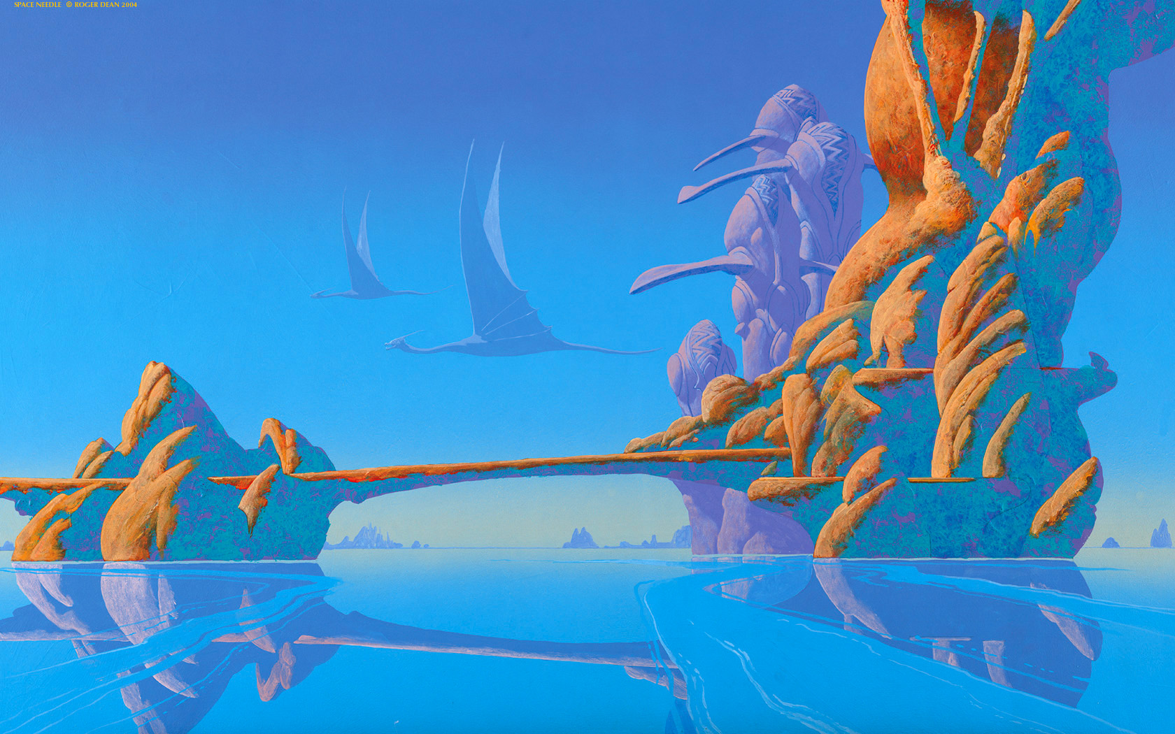 Free download wallpaper Landscape, Fantasy, Dragon on your PC desktop