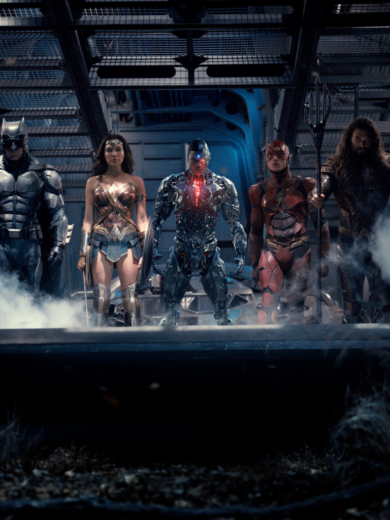 Download mobile wallpaper Batman, Flash, Movie, Aquaman, Wonder Woman, Cyborg (Dc Comics), Justice League for free.