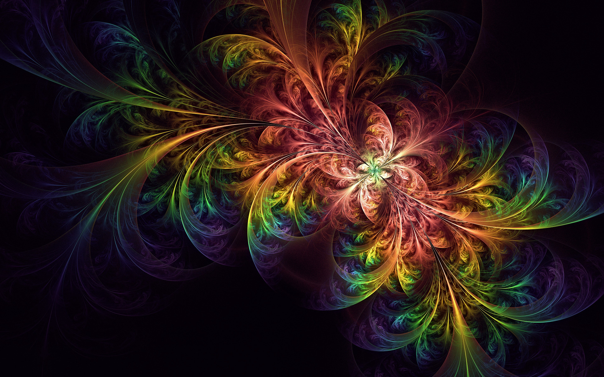 Download mobile wallpaper Abstract, Fractal, Colors, Swirl for free.