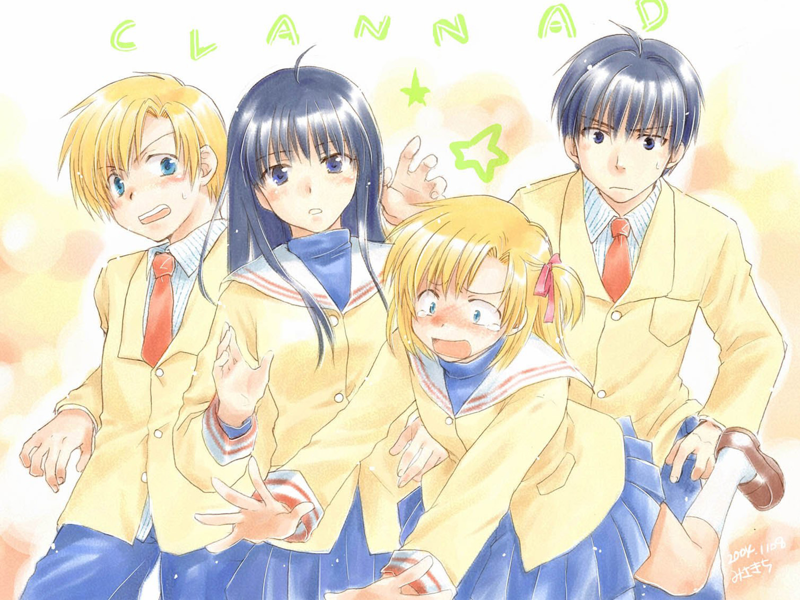 Free download wallpaper Anime, Clannad, Tomoya Okazaki, Youhei Sunohara on your PC desktop