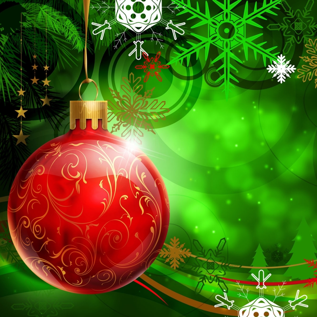 Скачать картинку Снег, Красный, Рождество, Зеленый, Рождественские Украшения, Праздничные в телефон бесплатно.