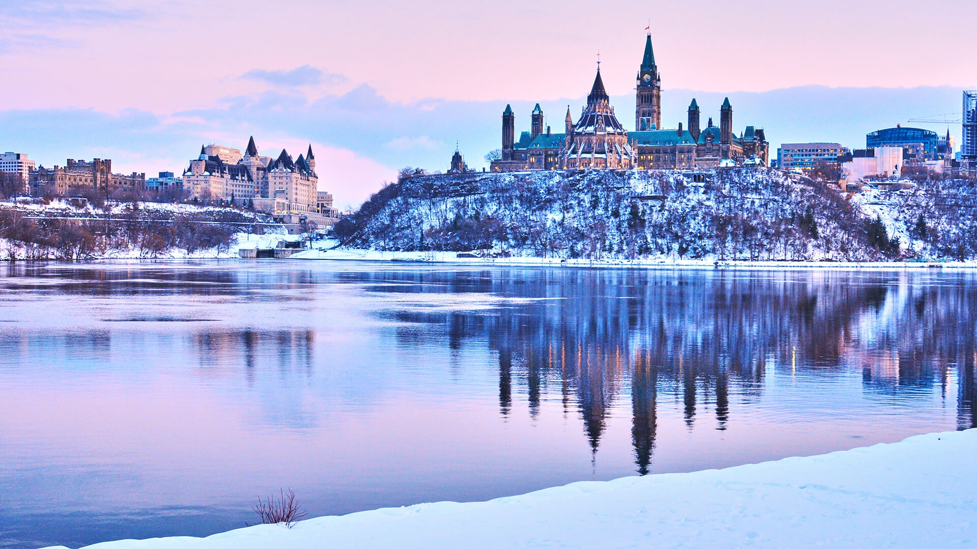 1006931 Hintergrundbild herunterladen menschengemacht, parlament von kanada, kanada, see, ottawa, parlament hügel, spiegelung - Bildschirmschoner und Bilder kostenlos