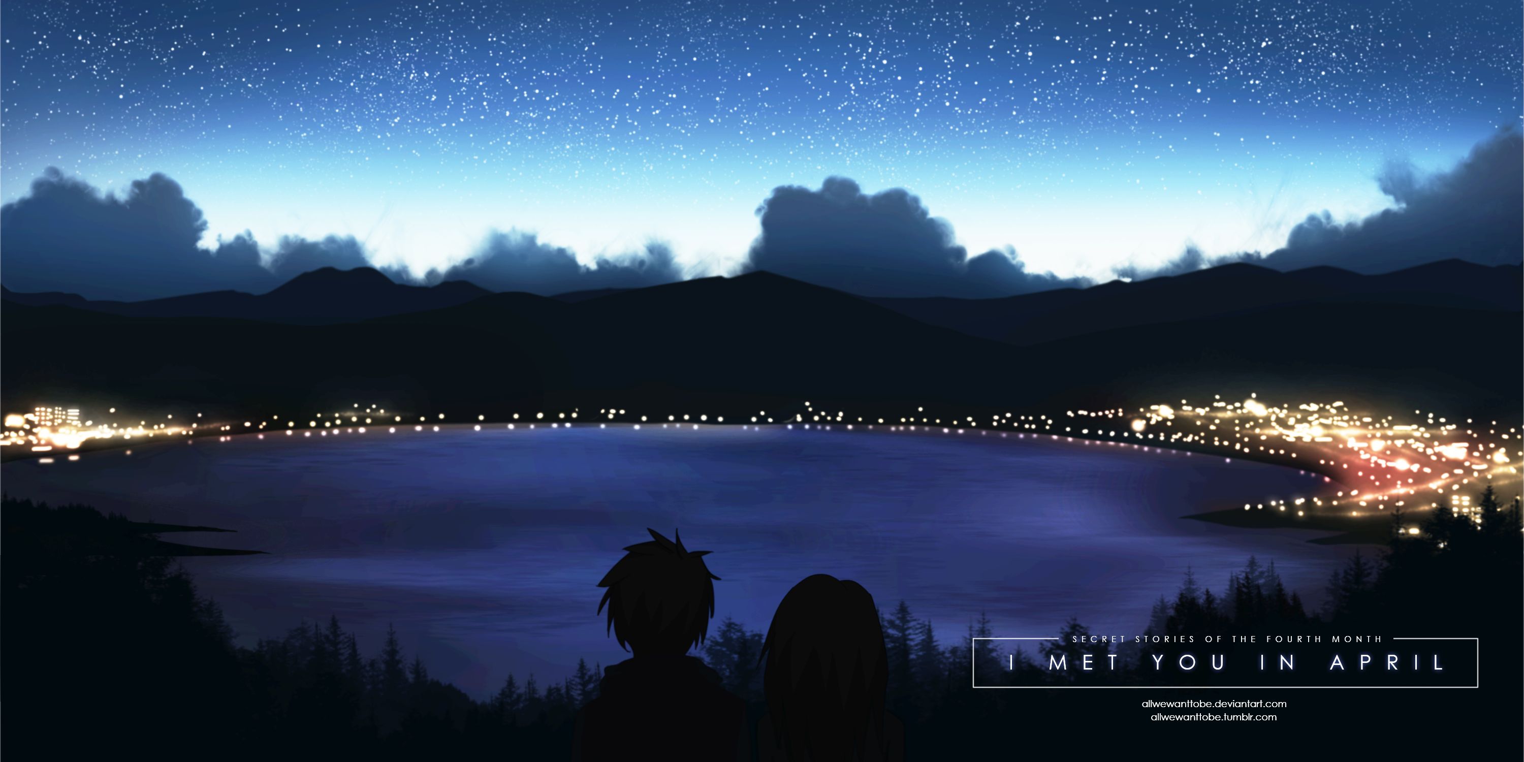 Free download wallpaper Anime, City, Lake, Light, Cloud, Original on your PC desktop